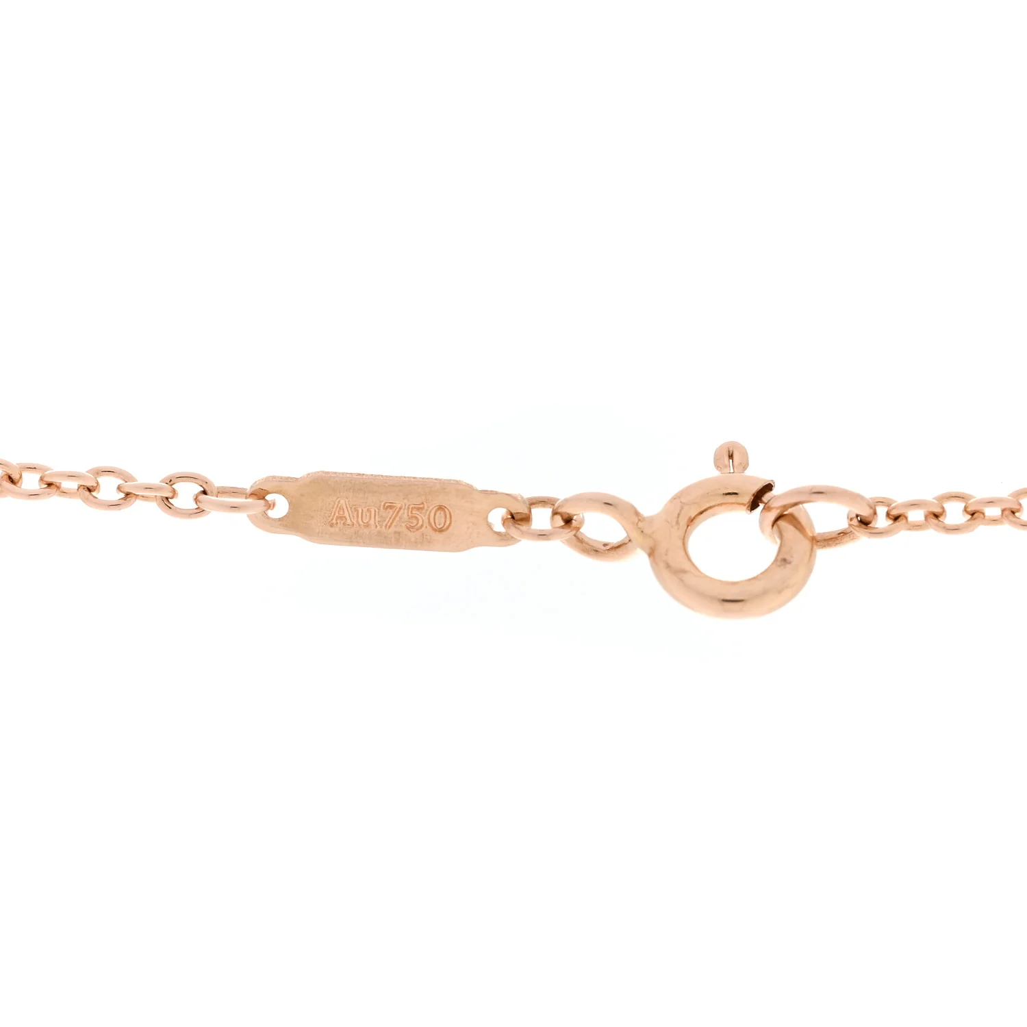 18K Rose Gold Diamond Knot Necklace - Image 4