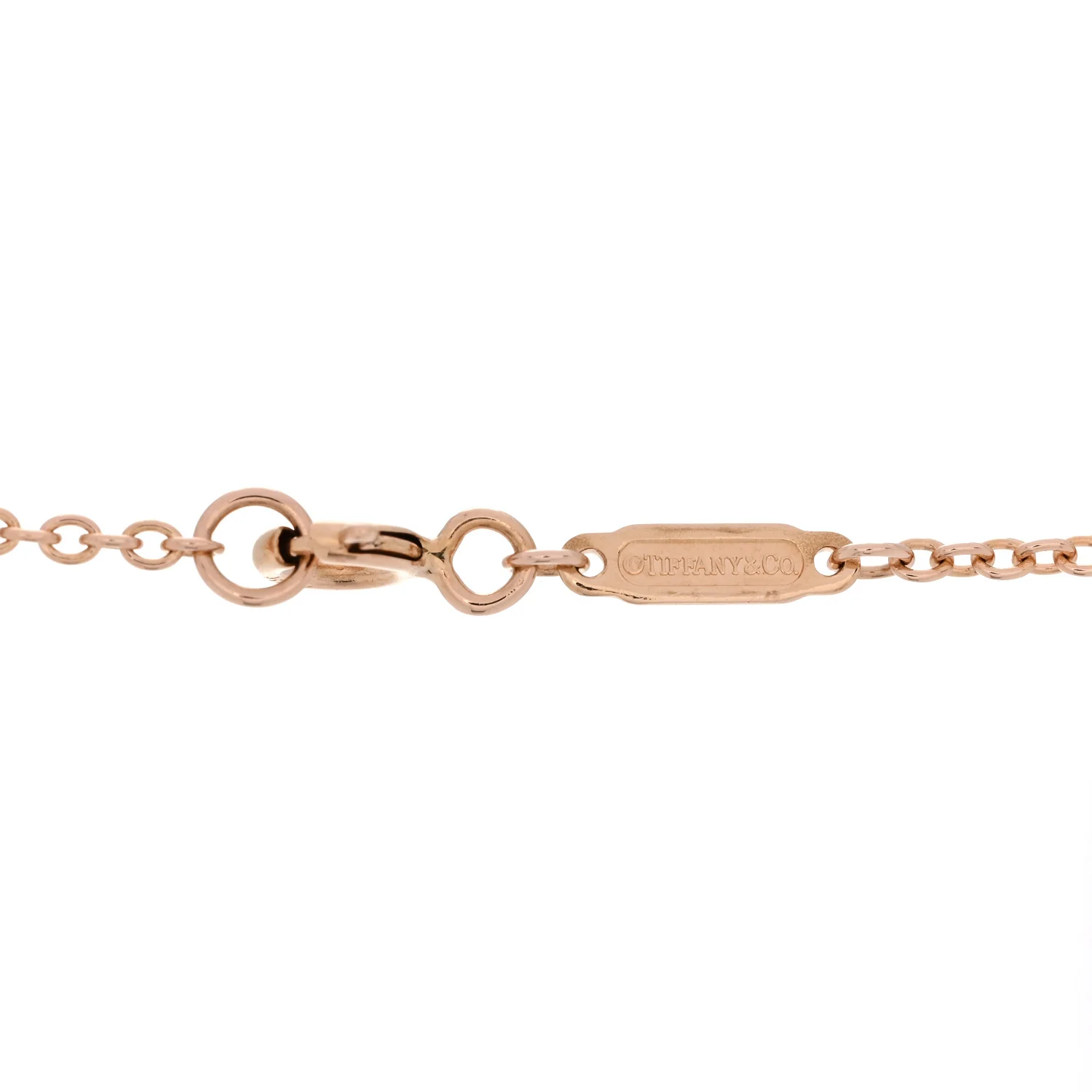 18K Rose Gold Diamond Knot Necklace - Image 5