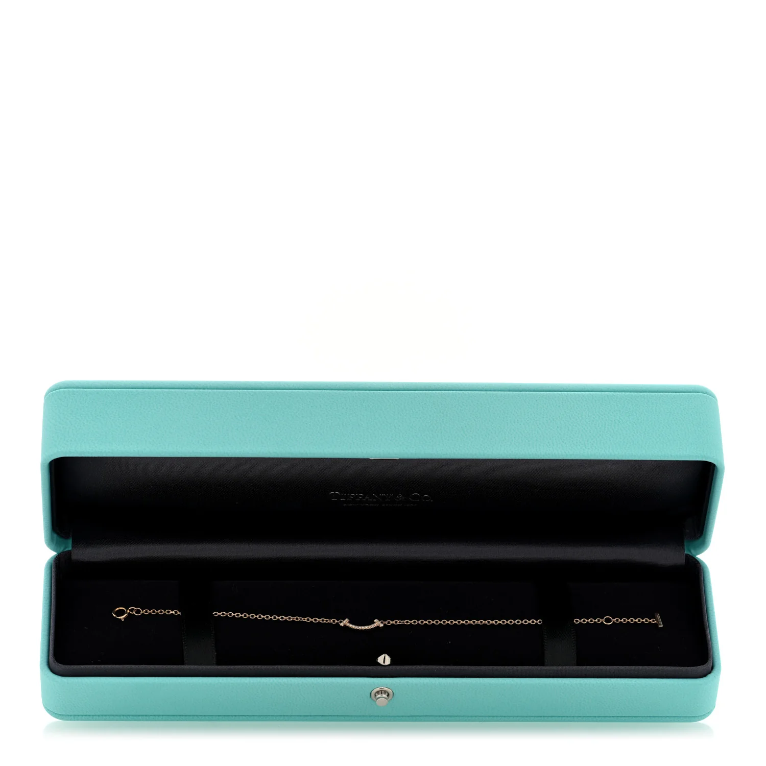 18K Rose Gold Diamond Mini T Smile Bracelet - Image 4