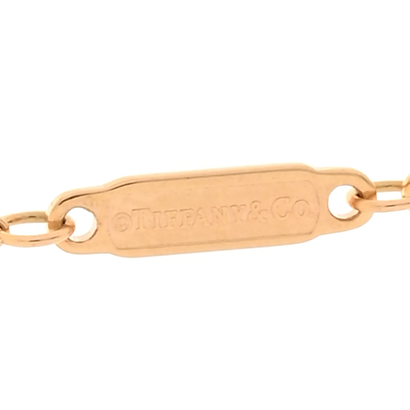 18K Rose Gold Diamond Mini T Smile Pendant Necklace - Image 6