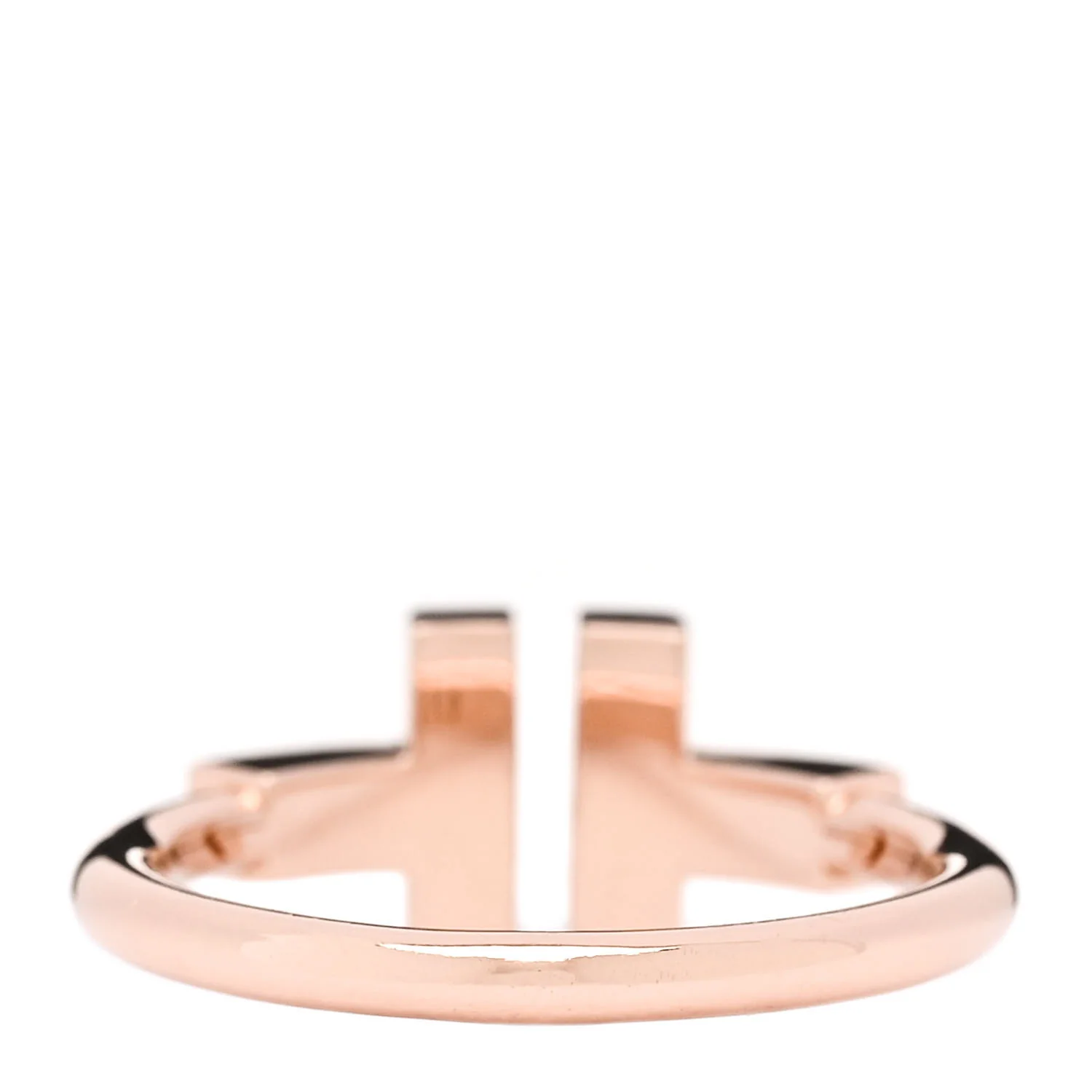 18K Rose Gold Diamond Mother of Pearl T Wire Ring 52 6 - Image 3