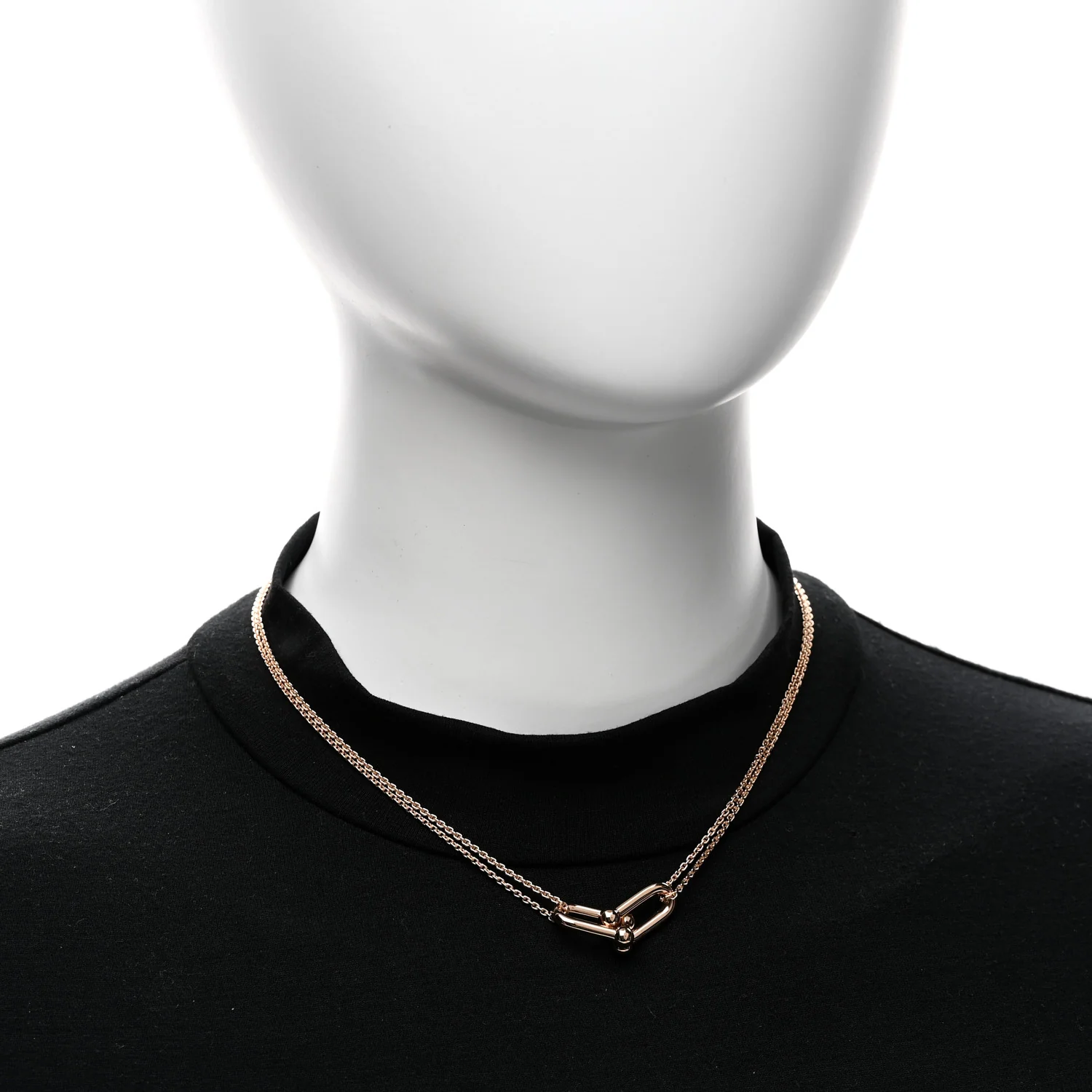 18K Rose Gold HardWear Double Link Pendant Necklace - Image 2