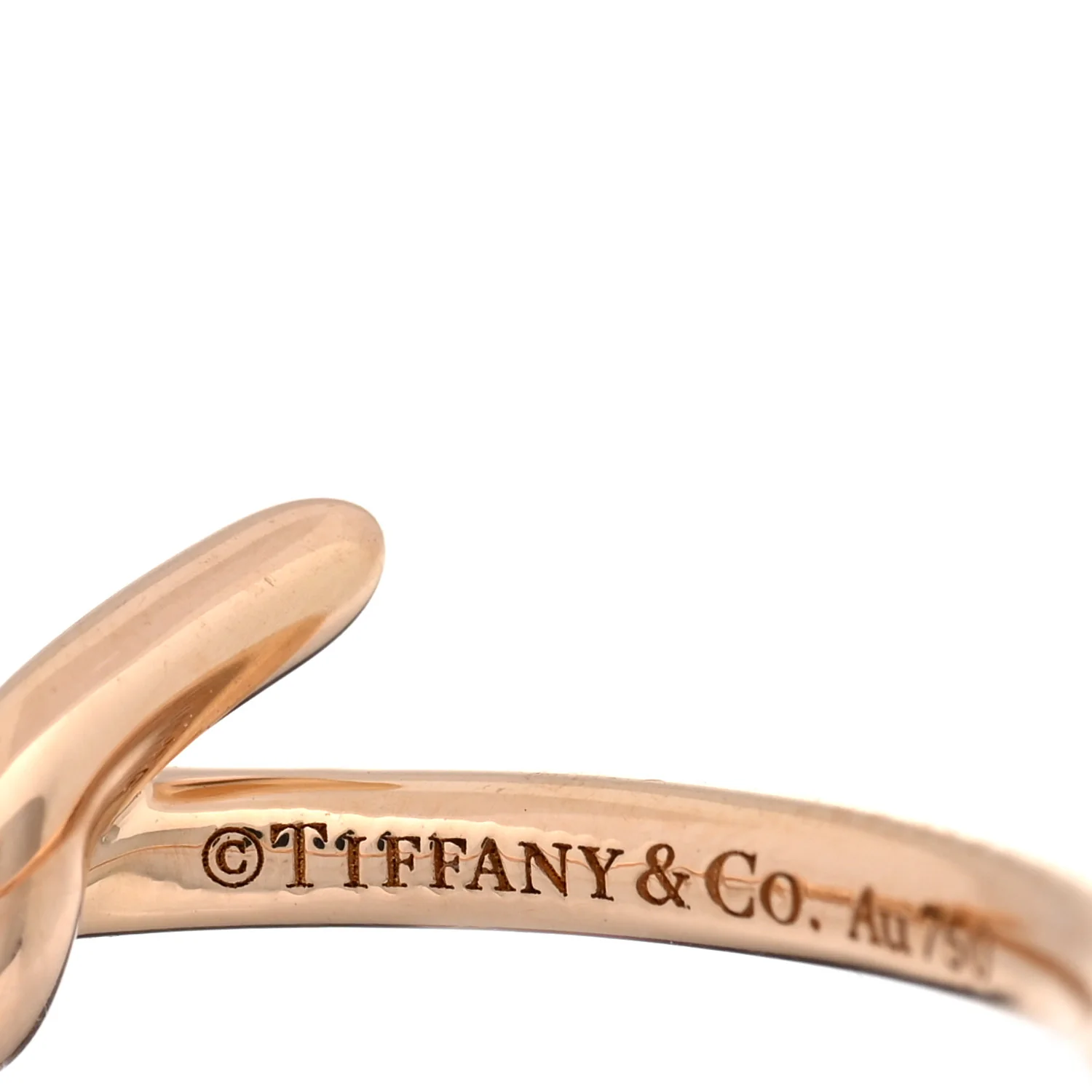 18K Rose Gold Knot Ring 49 5 - Image 4