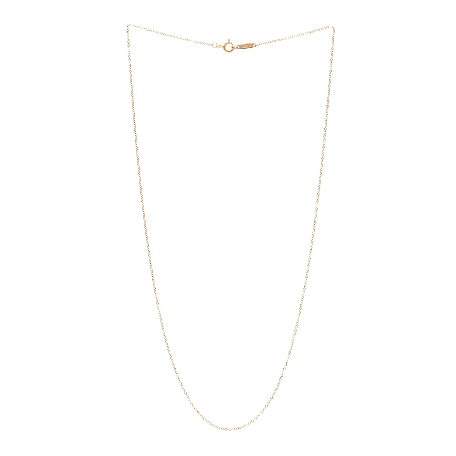 18K Rose Gold Small Chain Necklace 18" - Image 3