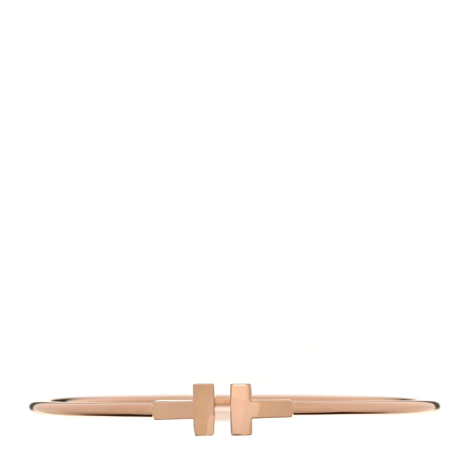 18K Rose Gold T Wire Bracelet