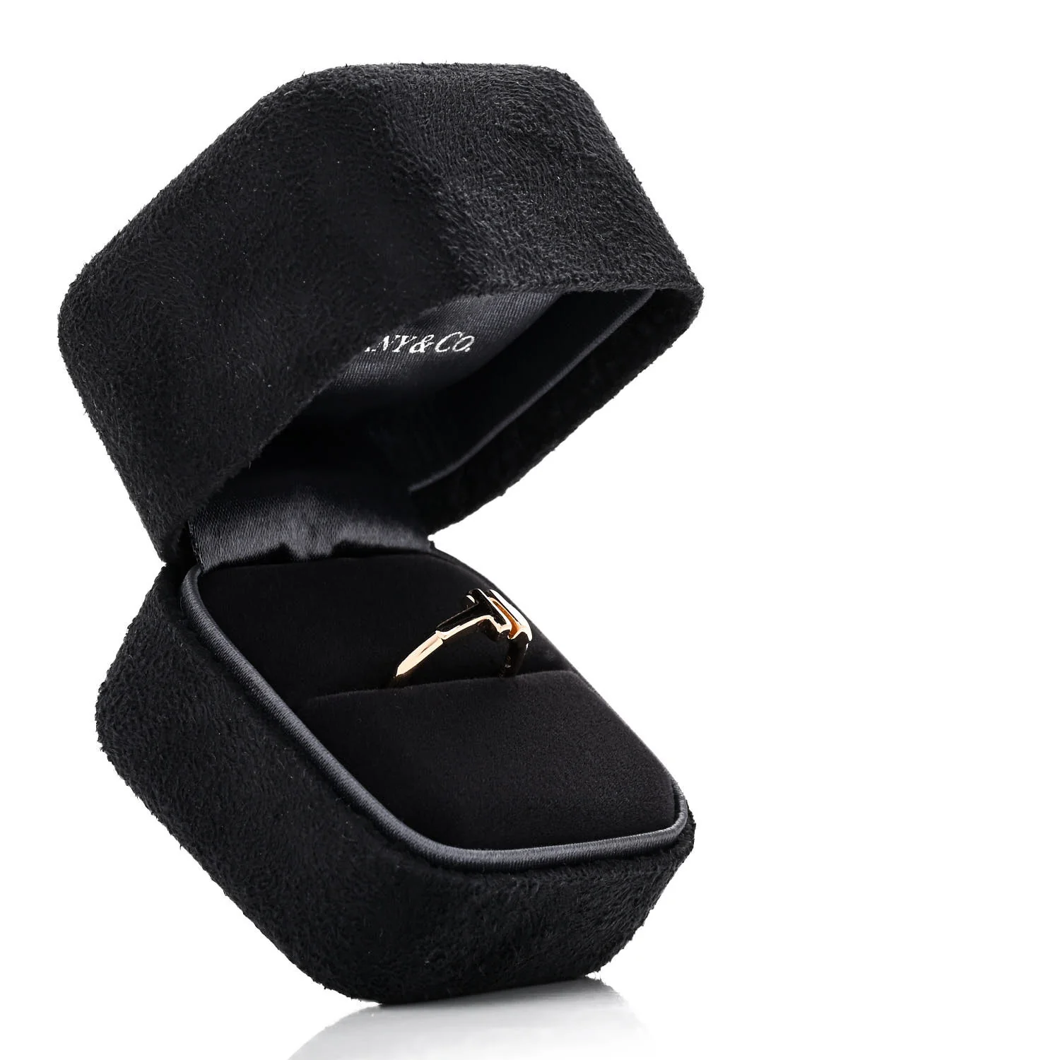 18K Rose Gold T Wire Ring 48 4.5 - Image 5