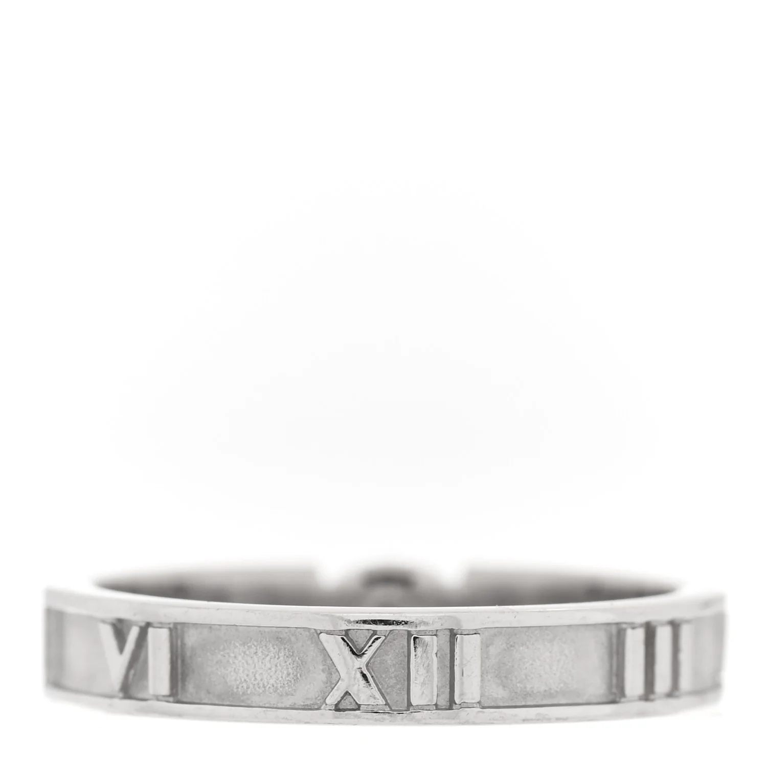 18K White Gold Diamond Atlas Solitaire Band Ring 49 5 - Image 3