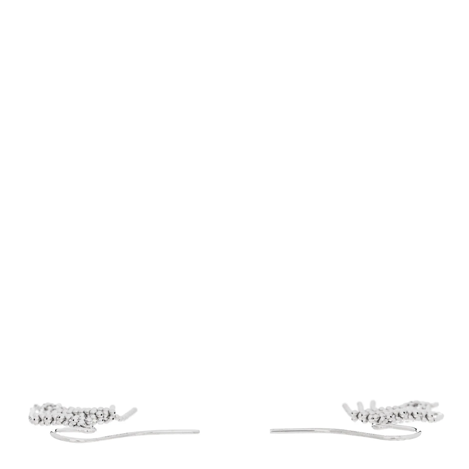 18K White Gold Fringe Earrings - Image 3