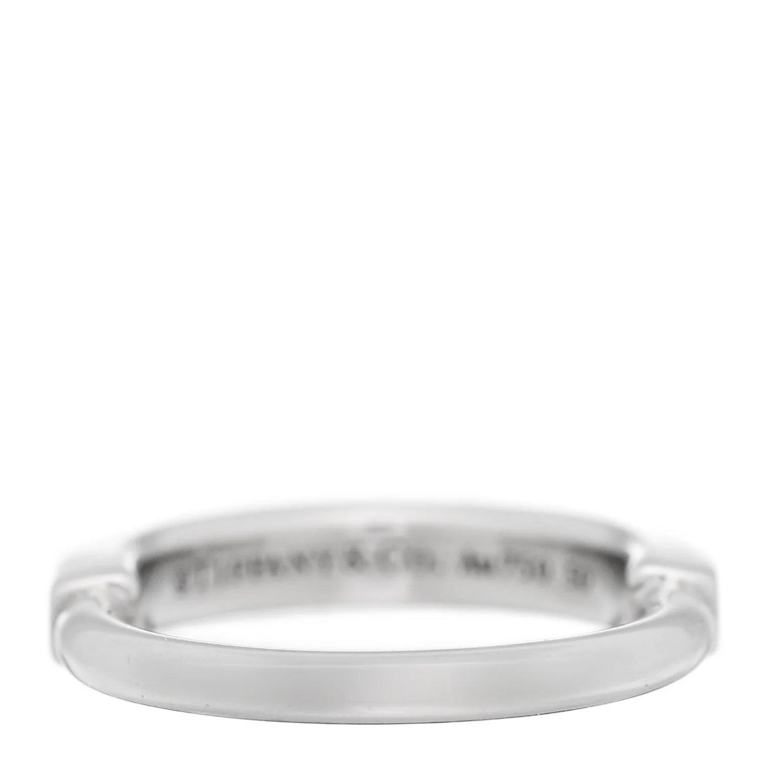 18K White Gold Lock Ring 44 3
