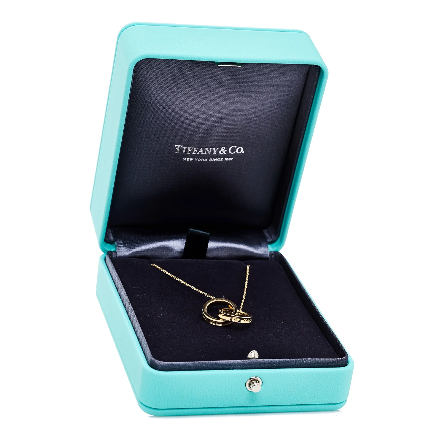 18K Yellow Gold 1837 Interlocking Circles Pendant Necklace - Image 6