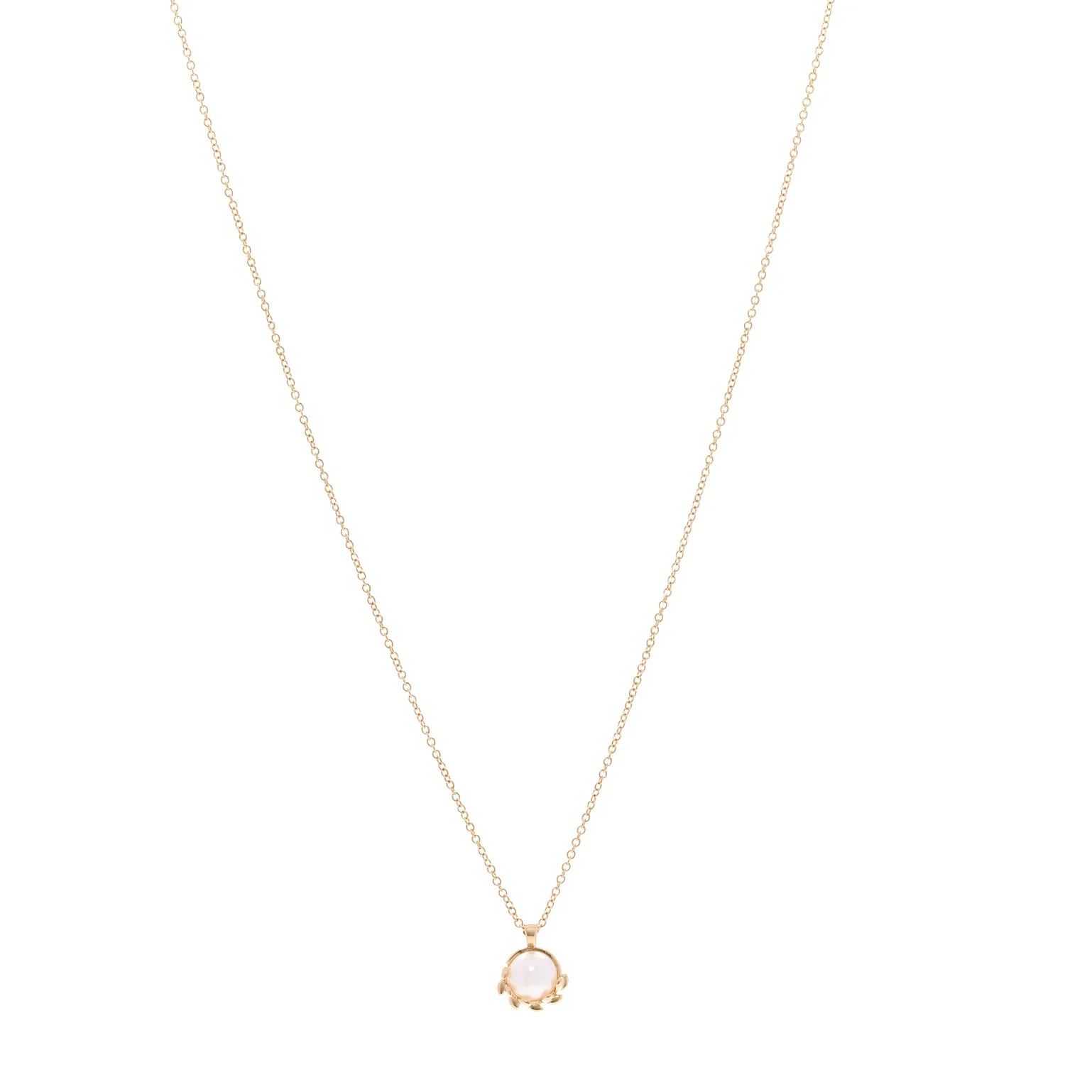 18K Yellow Gold Cultured Pearl Paloma Picasso Olive Leaf Pendant Necklace