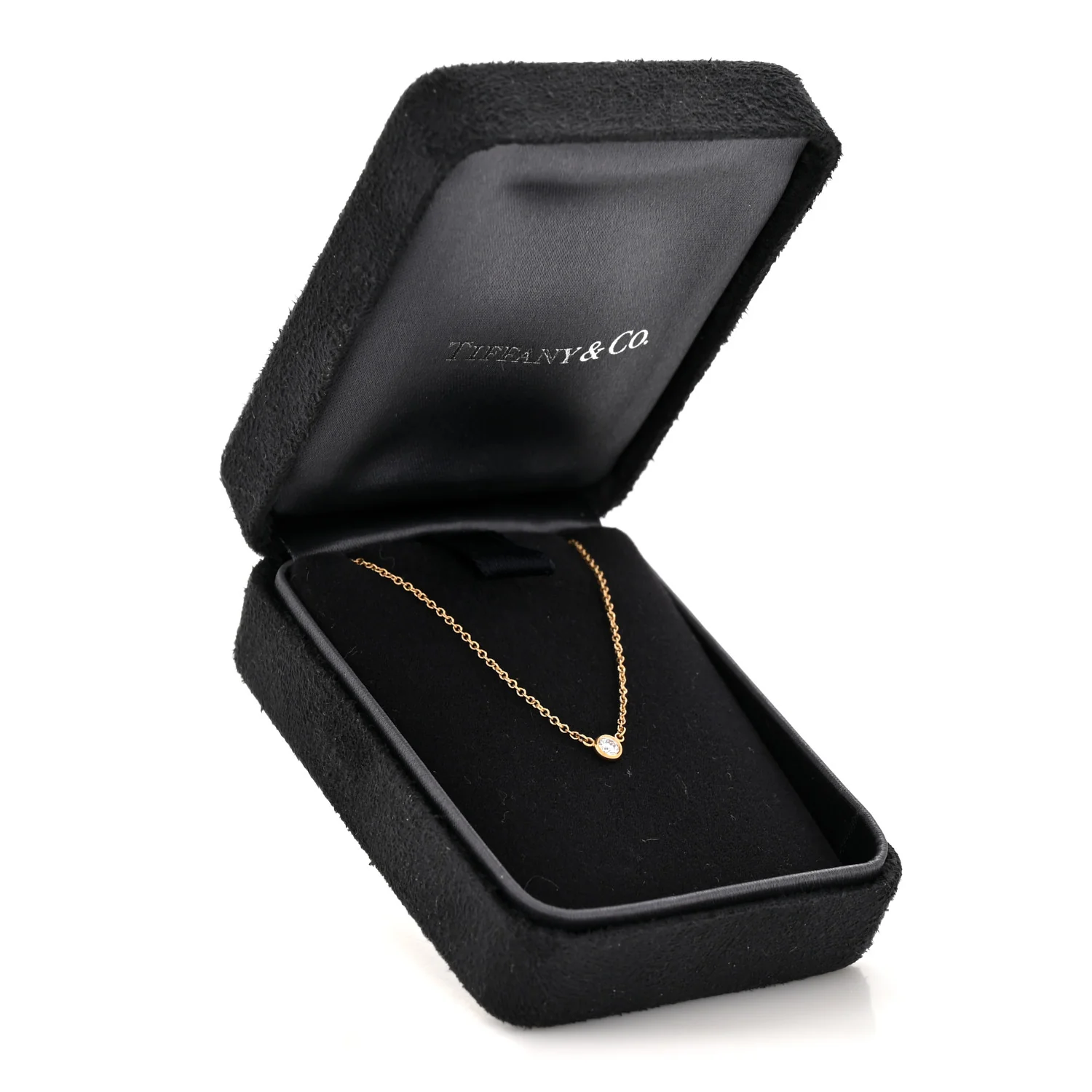 18K Yellow Gold Diamond .08ct Elsa Peretti Diamonds by the Yard Pendant Necklace - Image 7