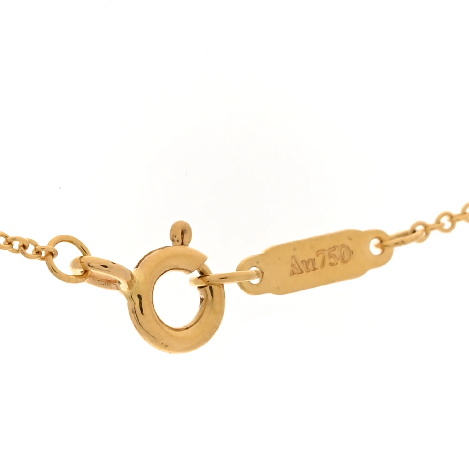 18K Yellow Gold Diamond Fleur de Lis Pendant Necklace - Image 4