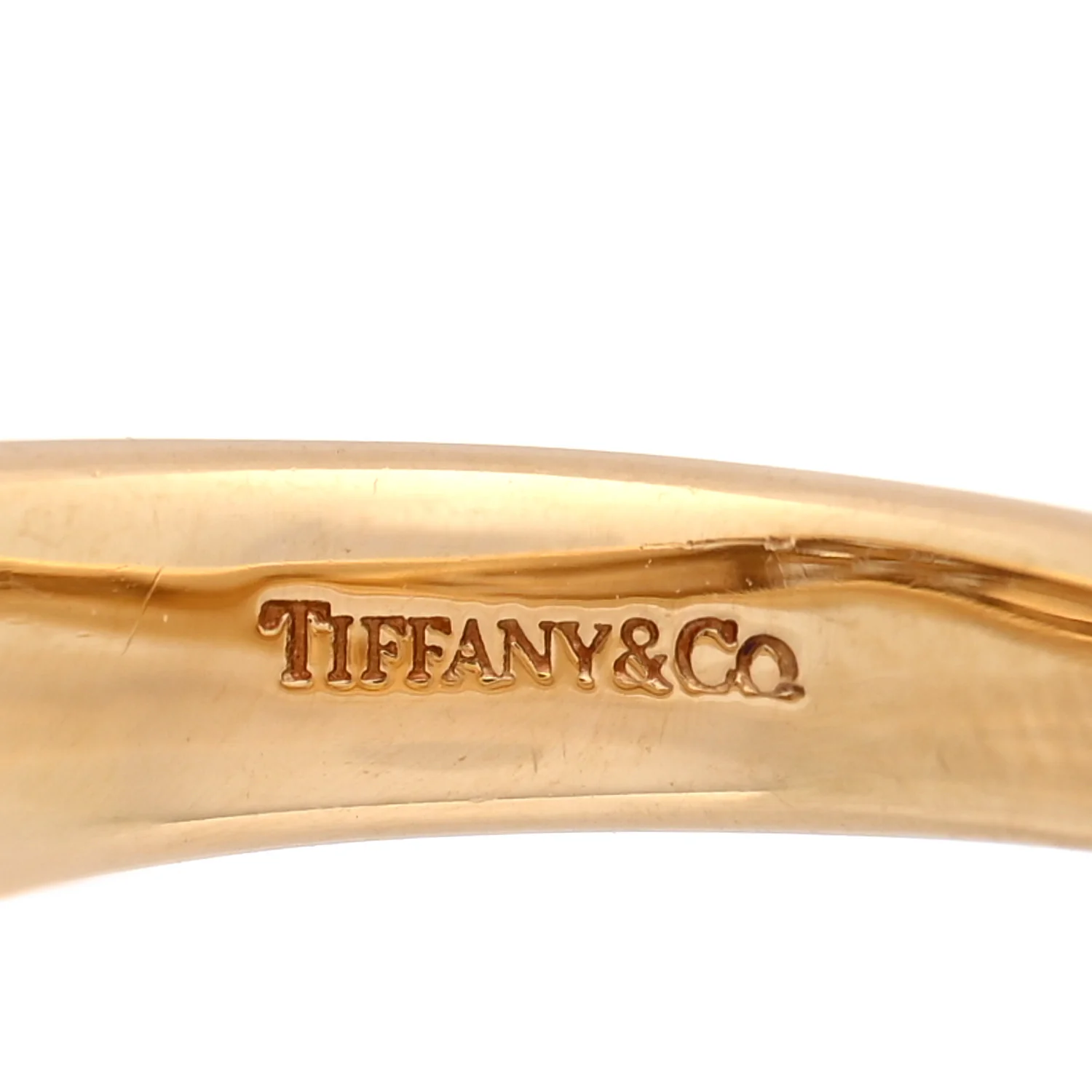 18K Yellow Gold Diamond Heart Band Ring 49 5 - Image 4