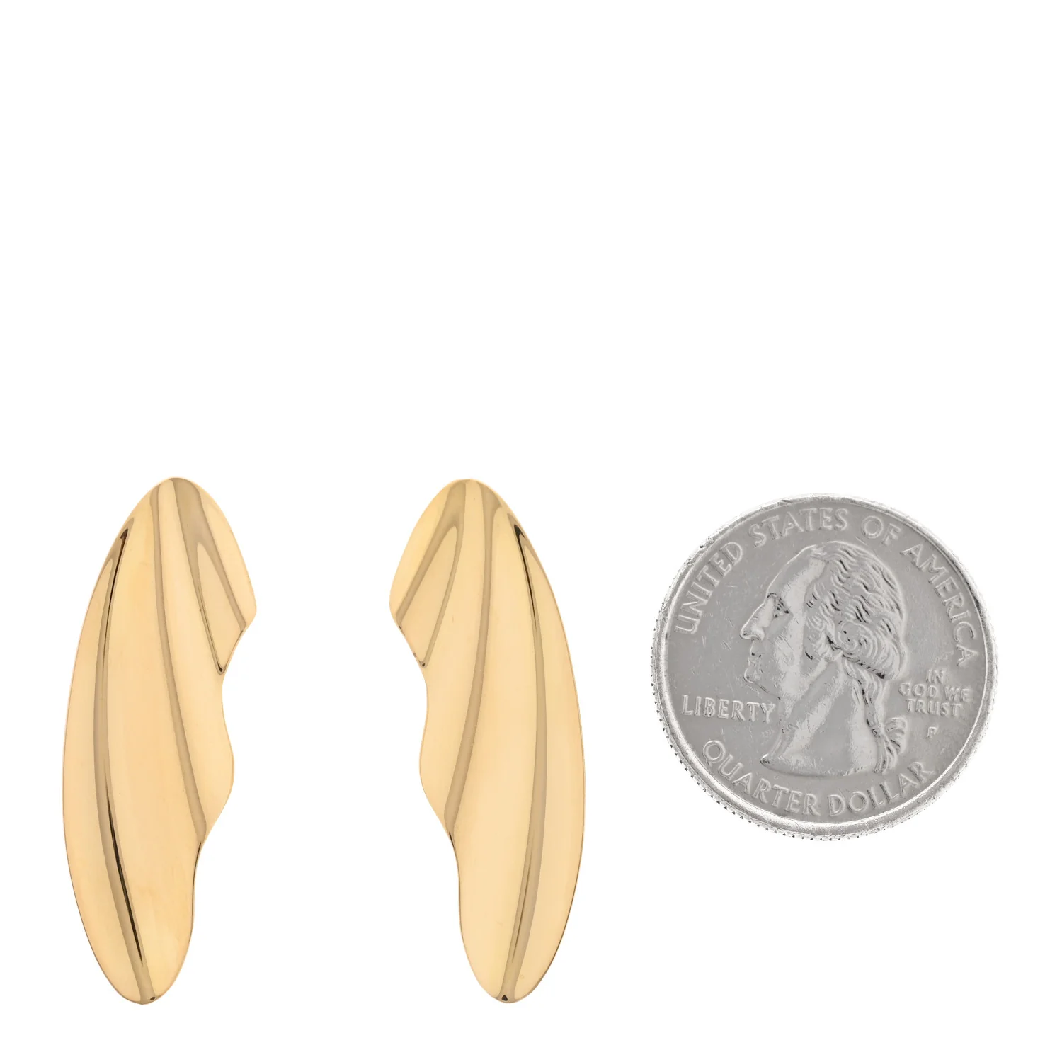 18K Yellow Gold Elsa Peretti Small High Tide Earrings - Image 2