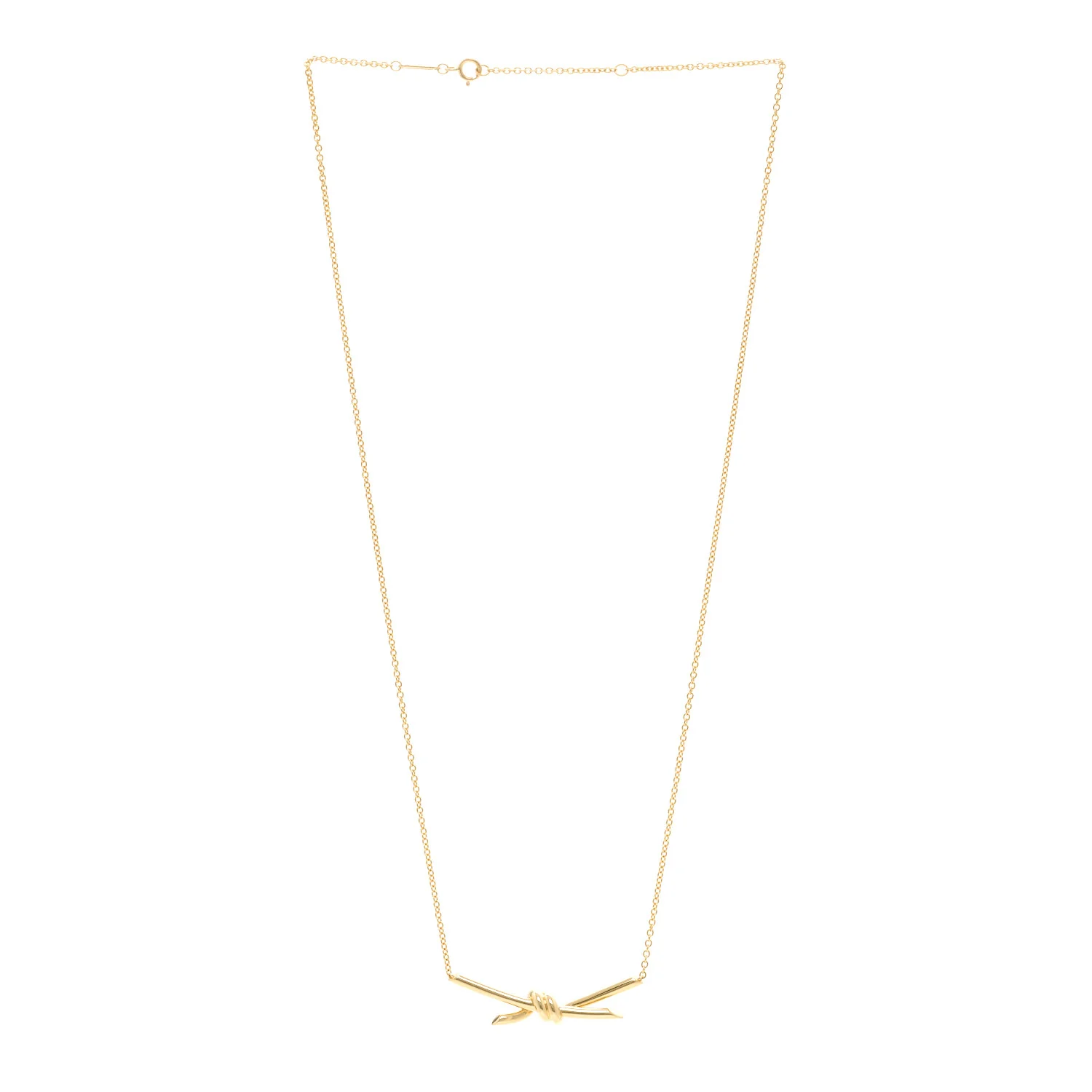 18K Yellow Gold Knot Necklace - Image 3