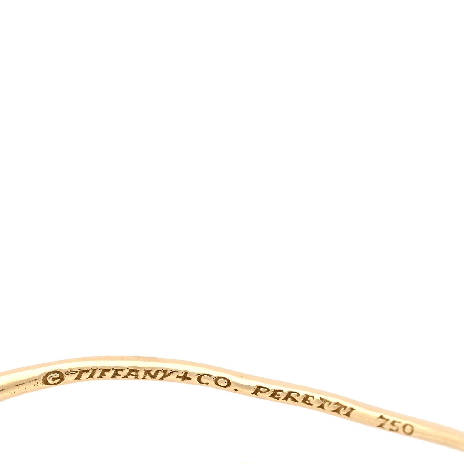 18K Yellow Gold Large Elsa Peretti Open Heart Hoop Earrings - Image 4