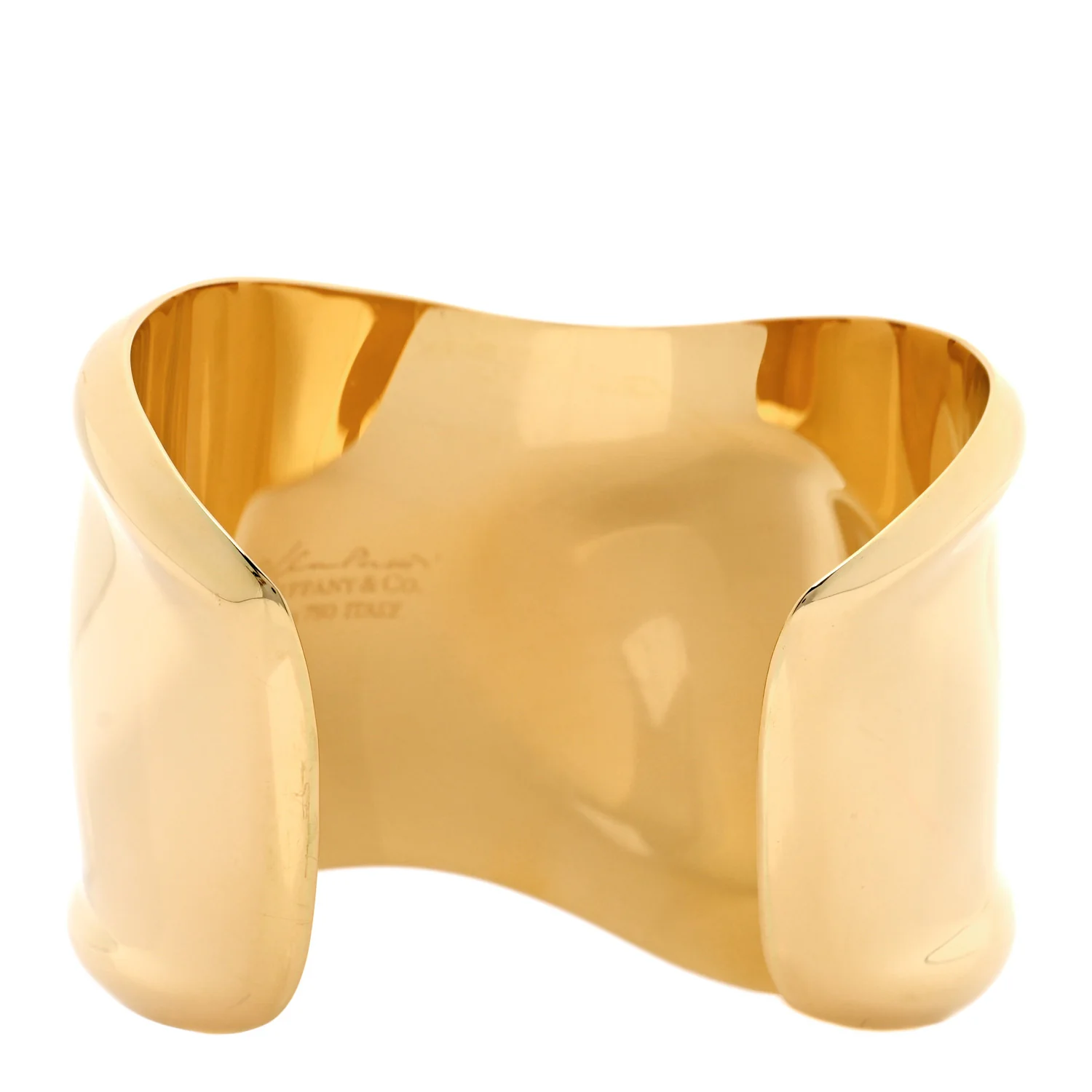 18K Yellow Gold Medium Elsa Peretti Right Wrist Bone Cuff Bracelet - Image 2