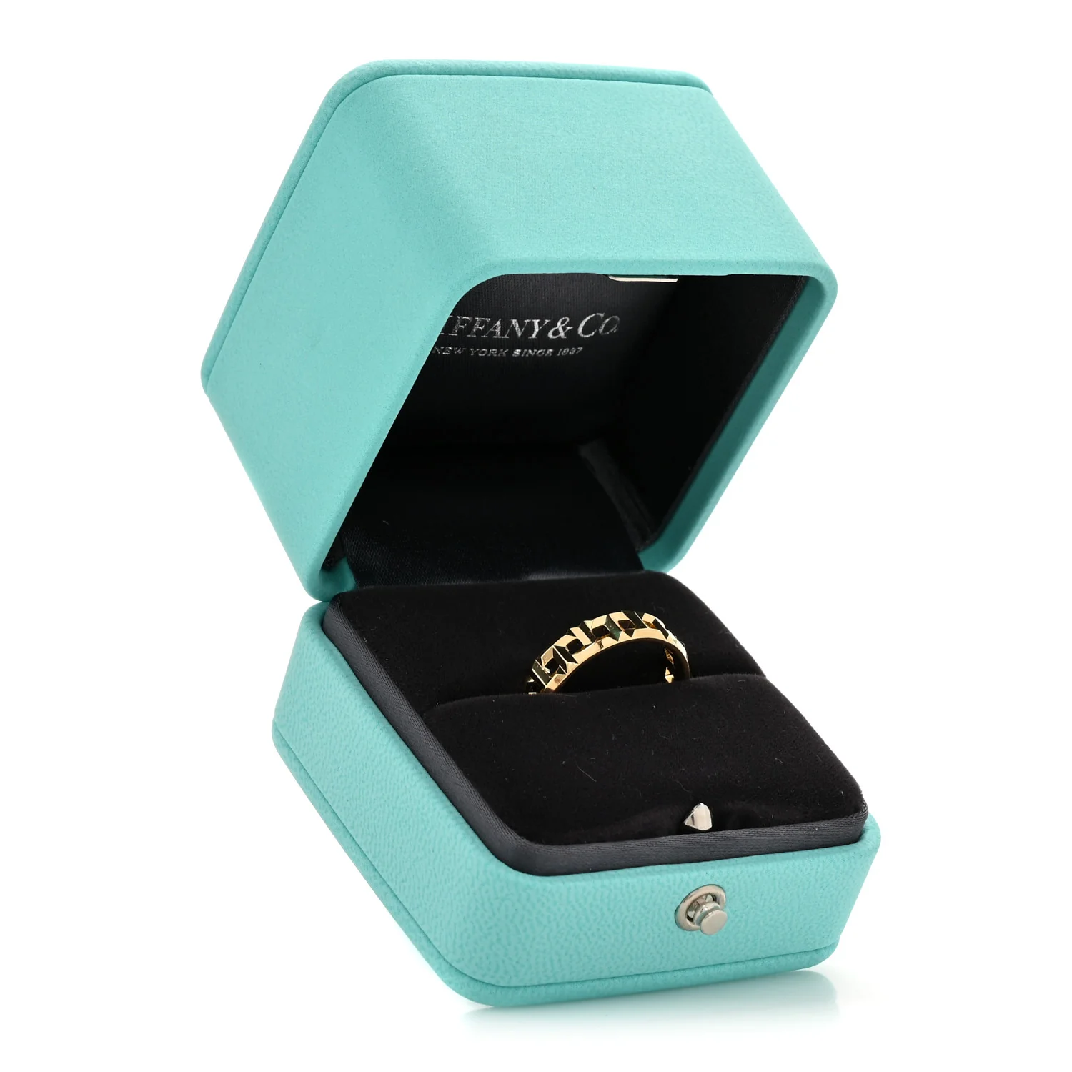 18K Yellow Gold T True Wide Ring 61 9.5 - Image 5