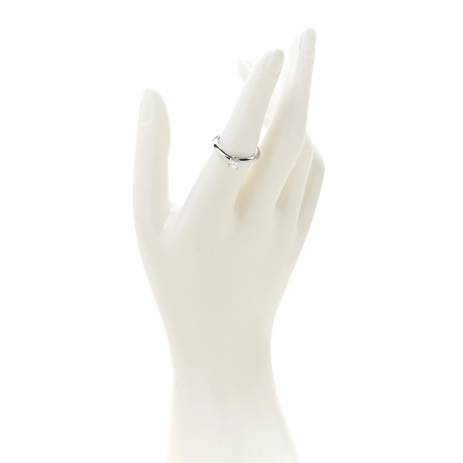 Platinum .30 Carat Princess Cut Diamond Engagement Ring 54 7 - Image 2