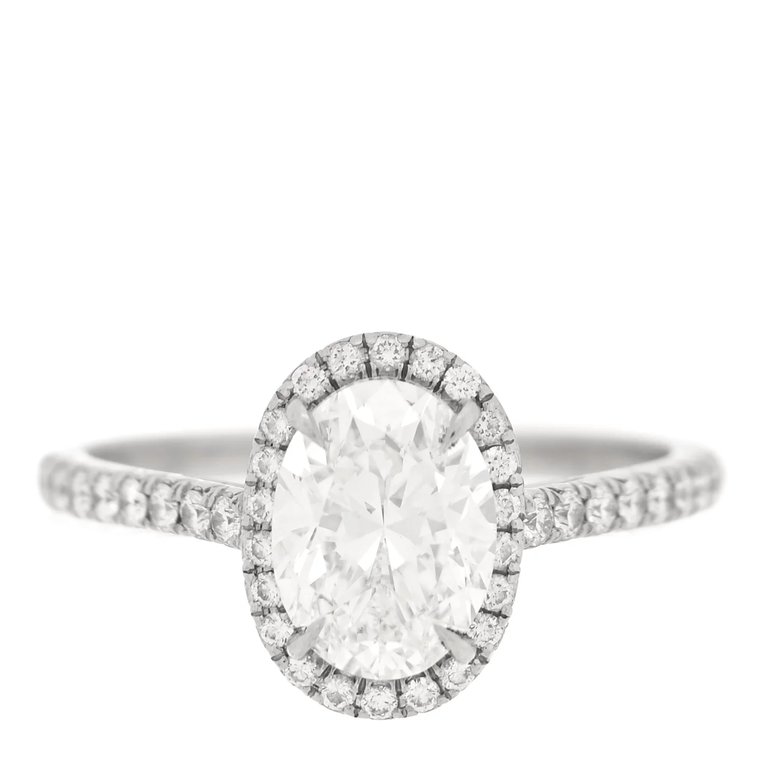 Platinum Diamond 1.52ct Oval Cut Soleste Engagement Ring 52 6