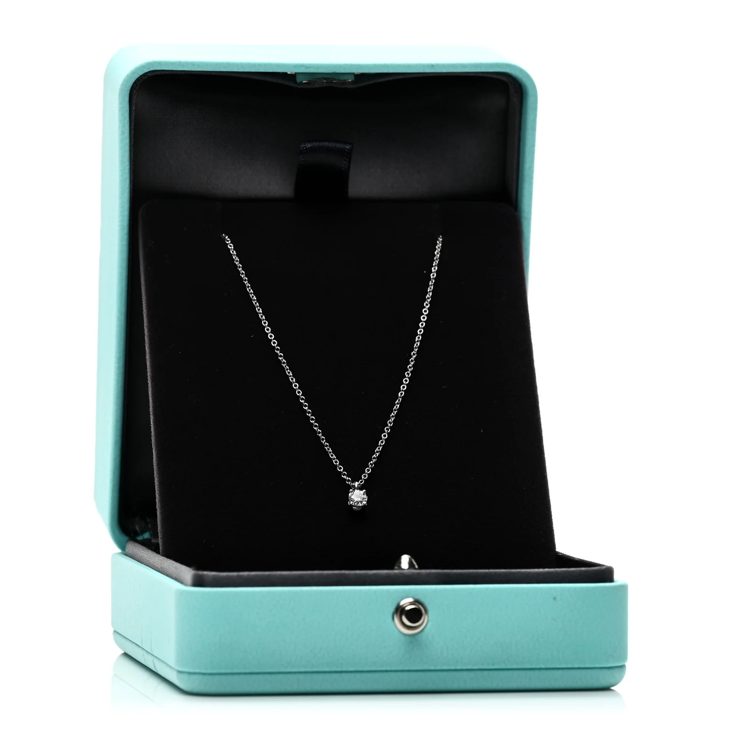 Platinum Diamond .16ct Solitaire Pendant Necklace - Image 5