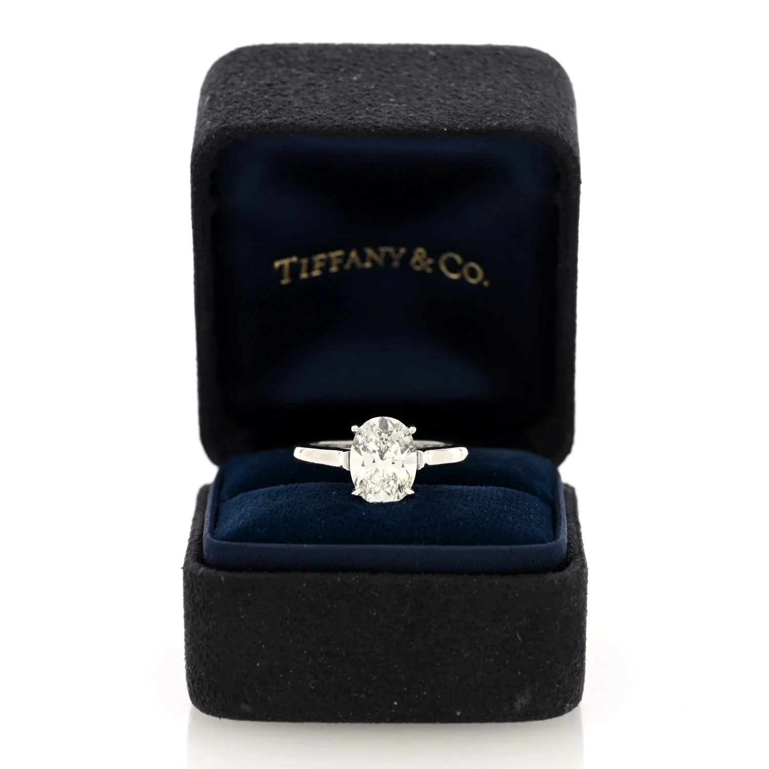 Platinum Diamond 2.26ct Oval Cut Solitaire Engagement Ring 51 5.75 - Image 4