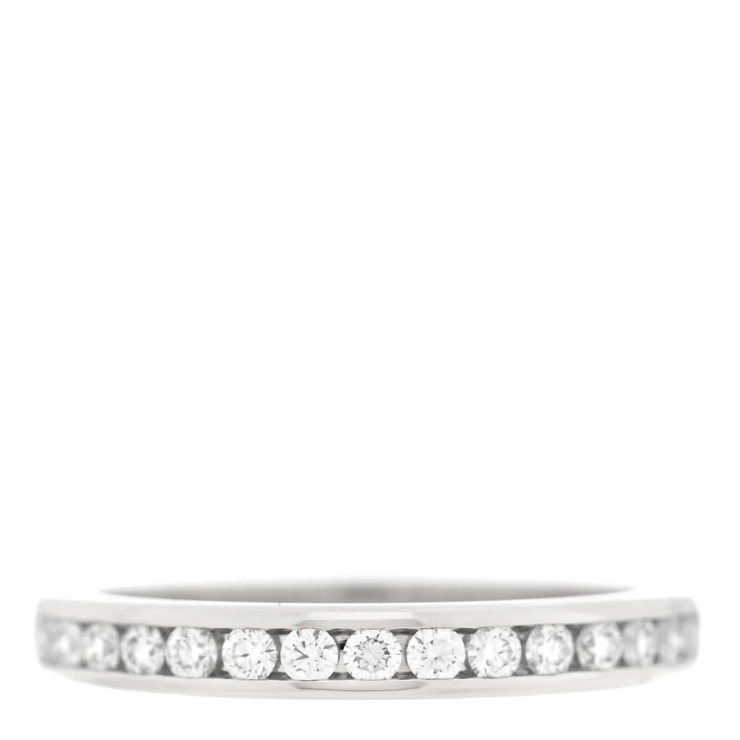 Platinum Diamond 2.5mm Half Circle Wedding Band Ring 49 5