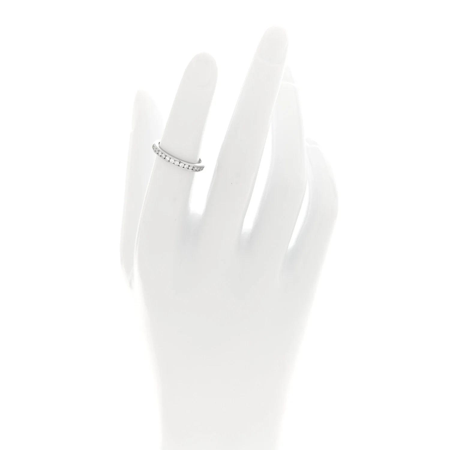 Platinum Diamond 2.5mm Half Circle Wedding Band Ring 49 5 - Image 2