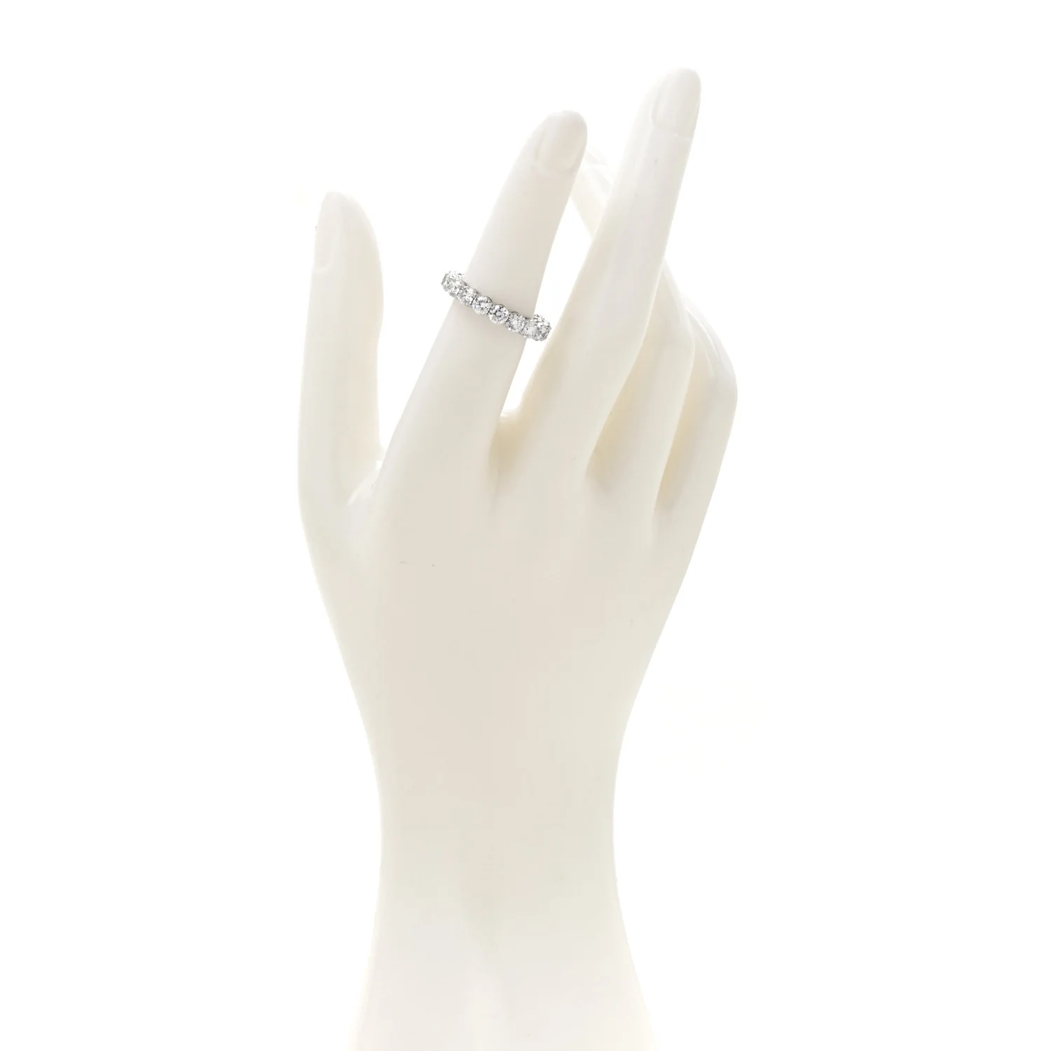 Platinum Diamond 3.7mm Embrace Eternity Band Ring 51 5.75 - Image 2