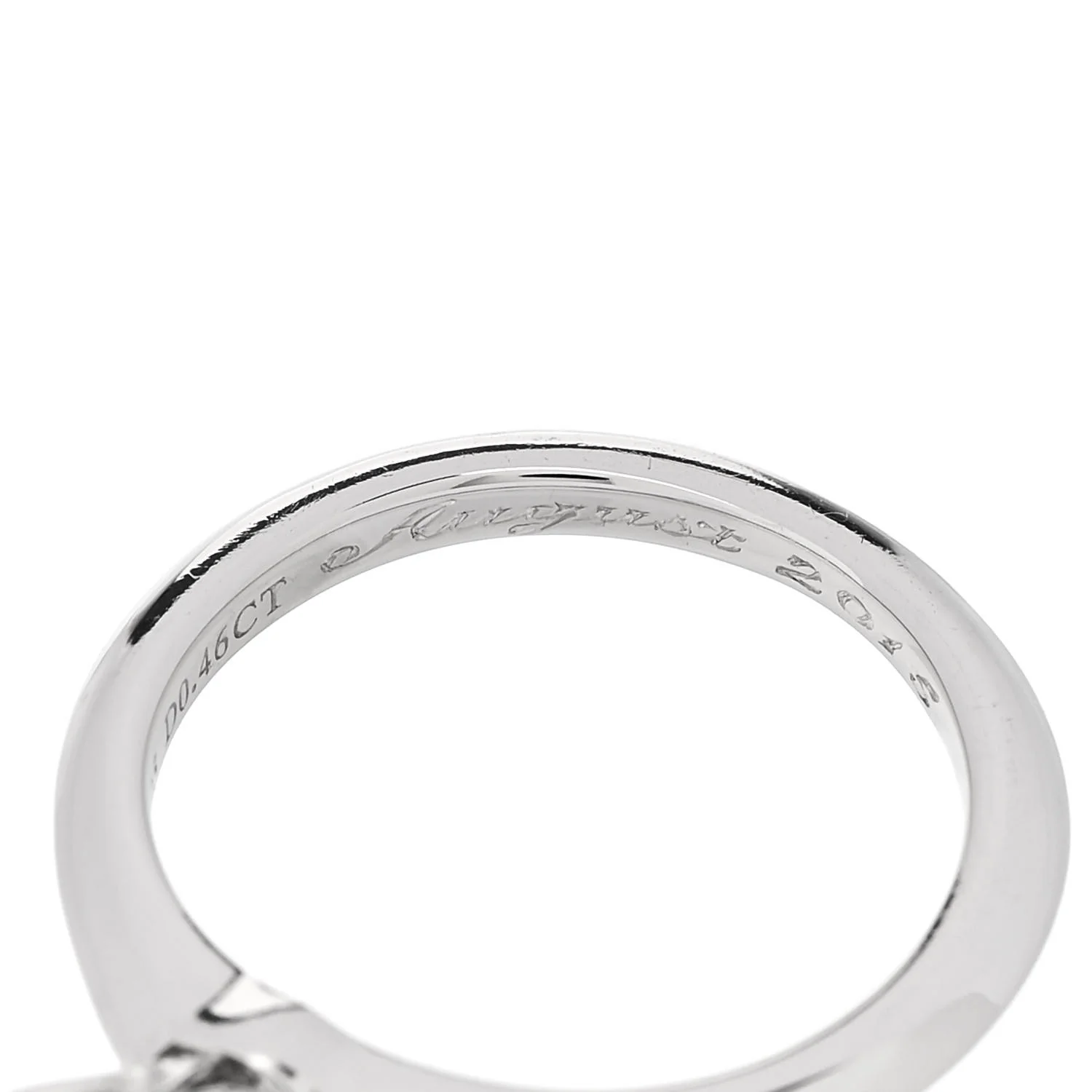Platinum Diamond .46ct Solitaire Engagement Ring 46 3.75 - Image 5