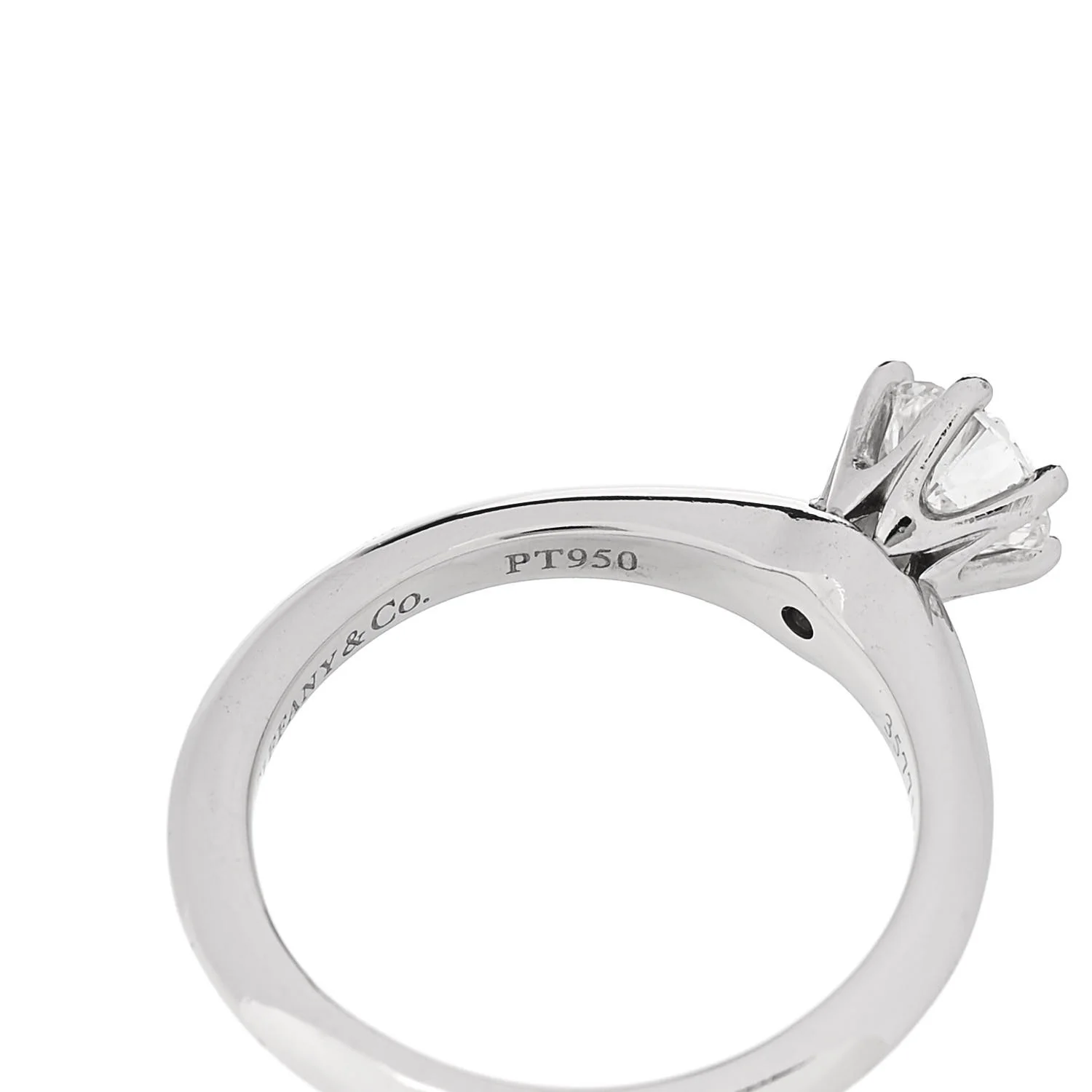 Platinum Diamond .46ct Solitaire Engagement Ring 46 3.75 - Image 7