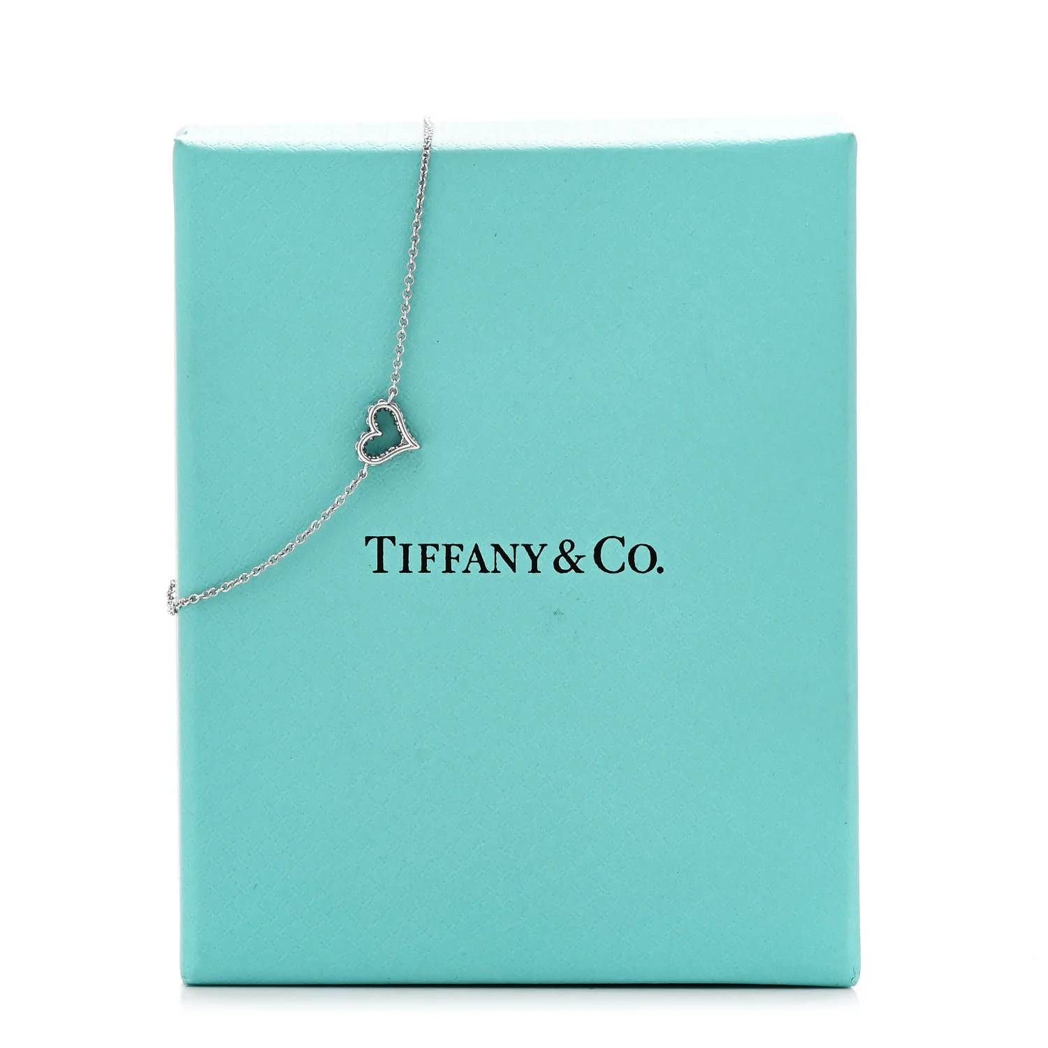 Platinum Diamond Heart Bracelet - Image 5