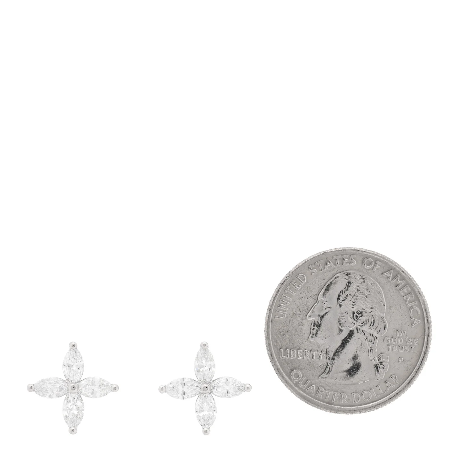 Platinum Diamond Large Victoria Earrings - Image 2
