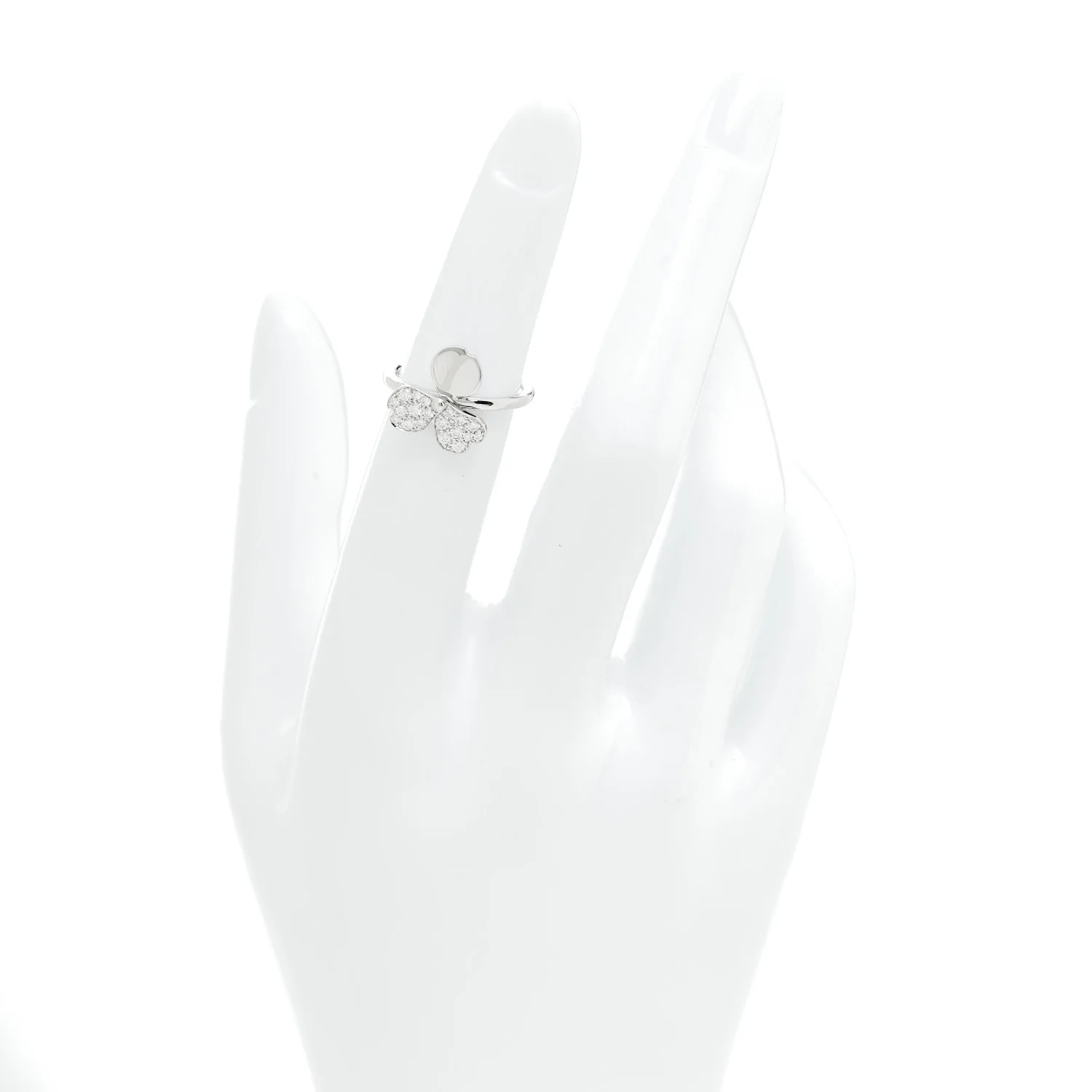 Platinum Diamond Paper Flowers Ring 47 4 - Image 2