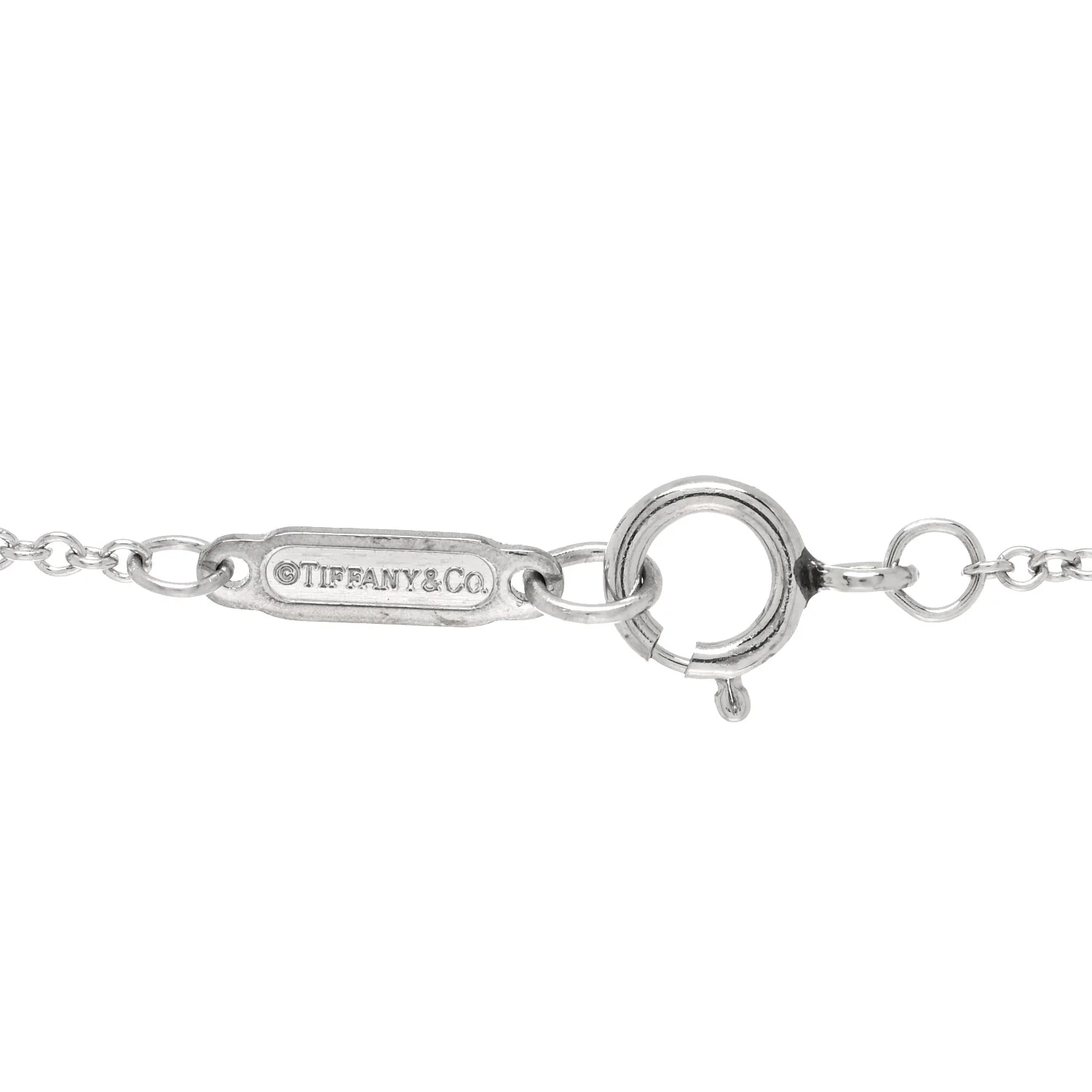Platinum Diamond Round Lock Pendant Necklace - Image 5