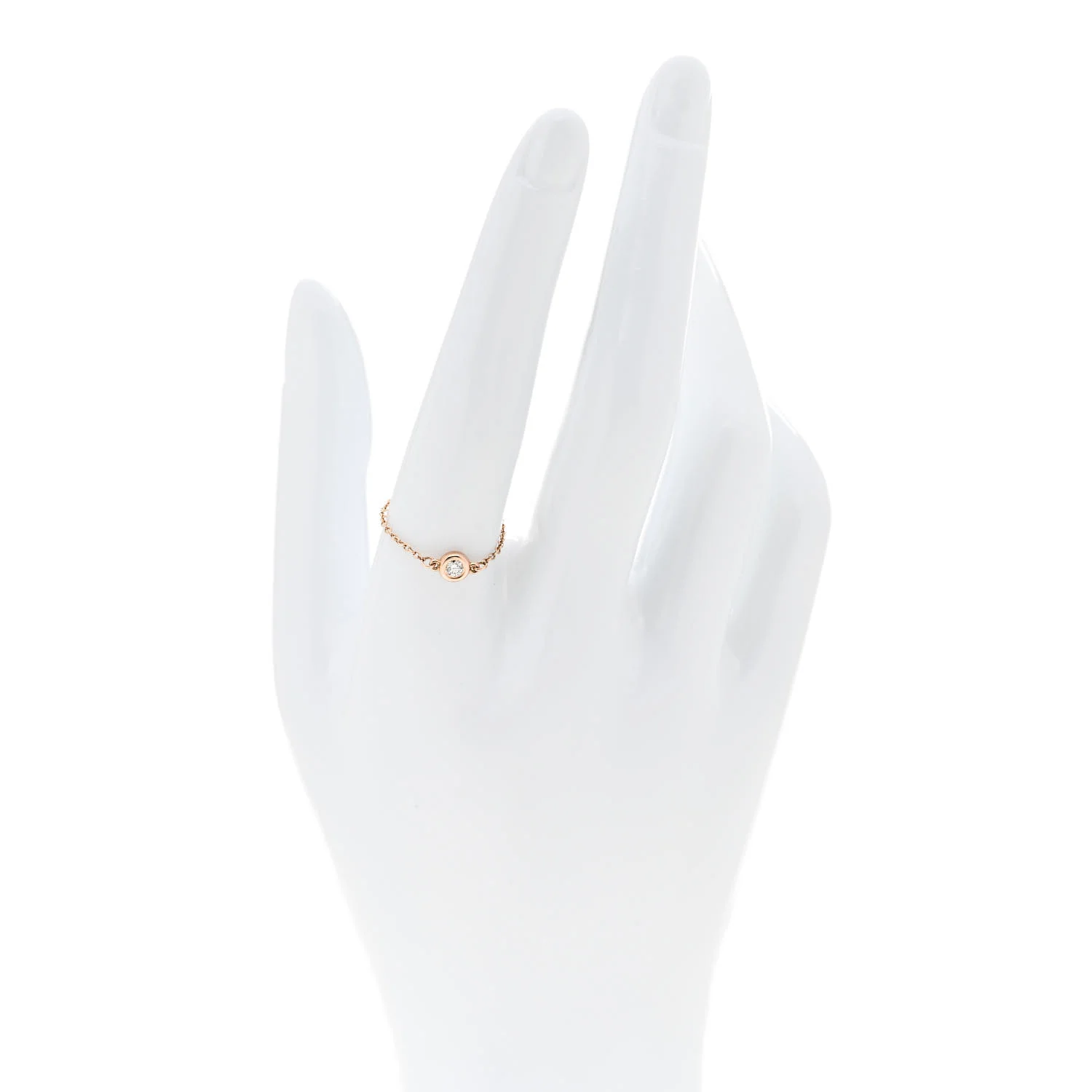 Rose Gold Diamond .07ct Elsa Peretti Diamonds By The Yard Ring 59 8.75 - Image 2