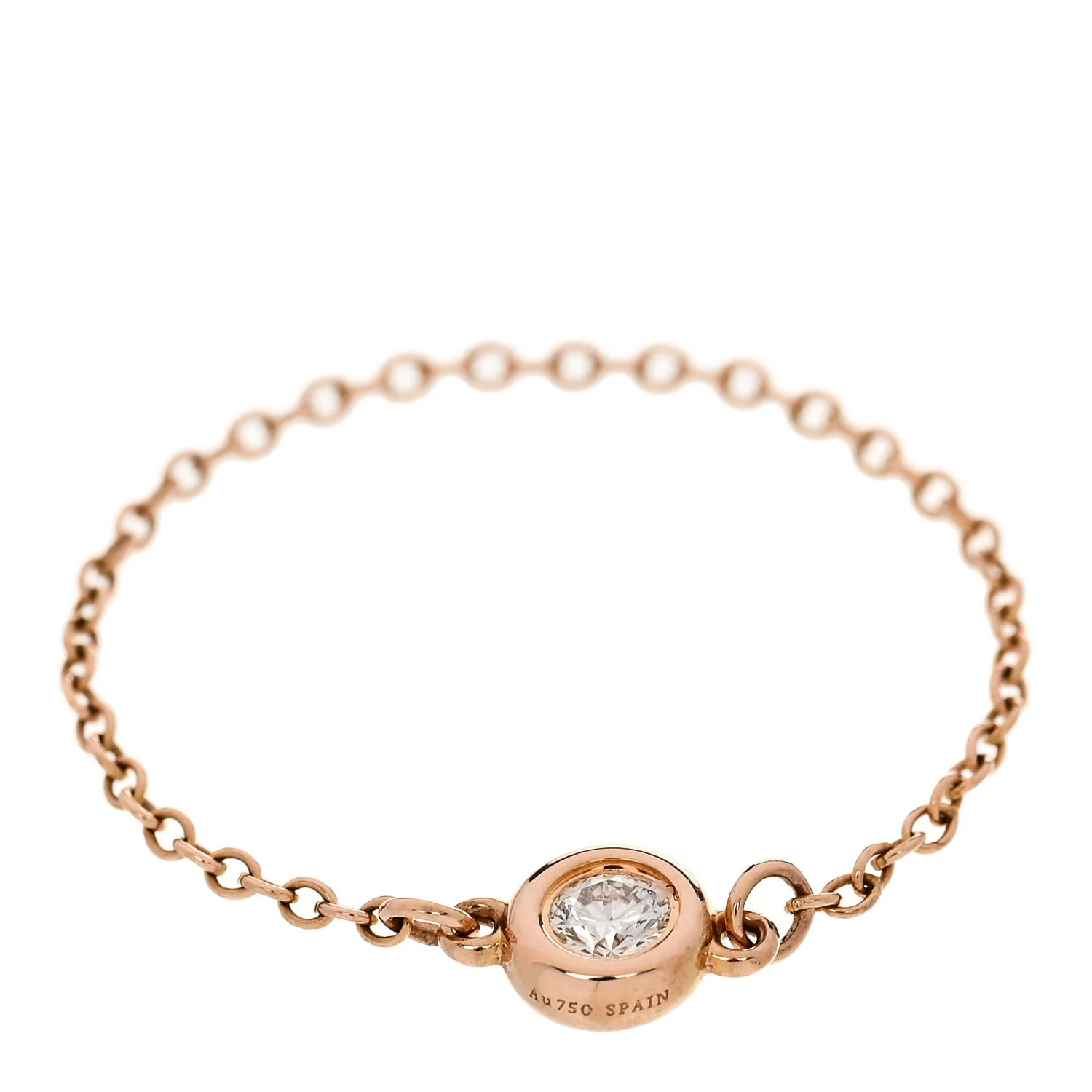 Rose Gold Diamond .07ct Elsa Peretti Diamonds By The Yard Ring 59 8.75 - Image 3