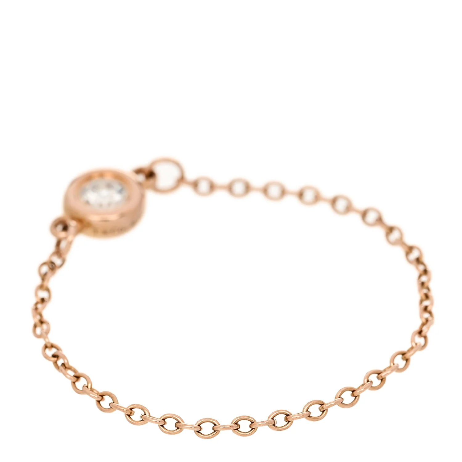 Rose Gold Diamond .07ct Elsa Peretti Diamonds By The Yard Ring 59 8.75 - Image 4