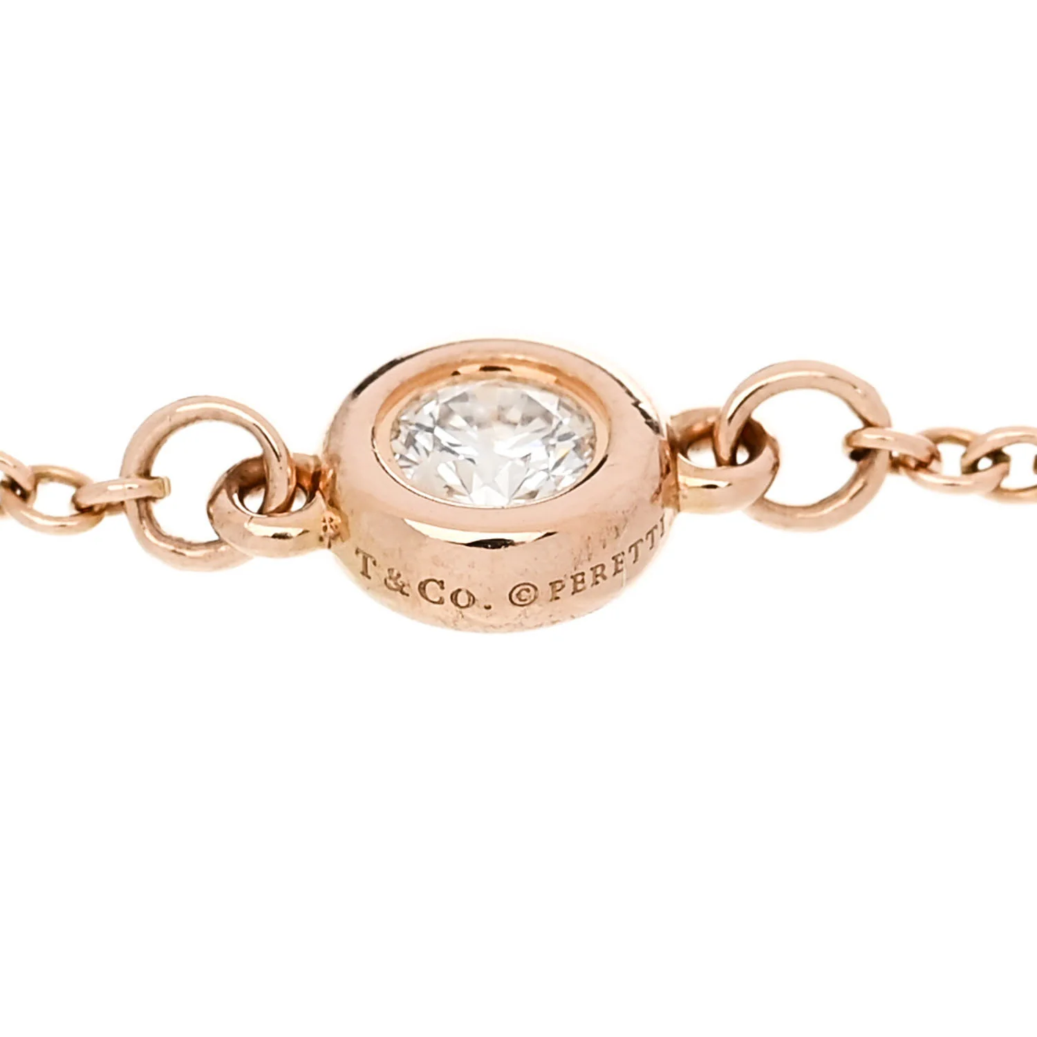 Rose Gold Diamond .07ct Elsa Peretti Diamonds By The Yard Ring 59 8.75 - Image 5