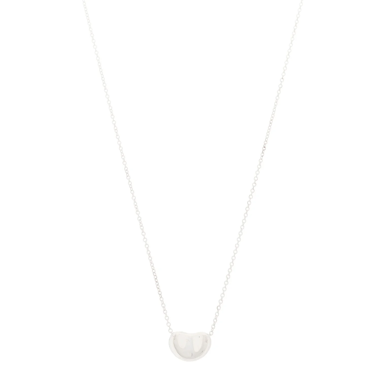 Sterling Silver 11mm Elsa Peretti Bean Pendant Necklace