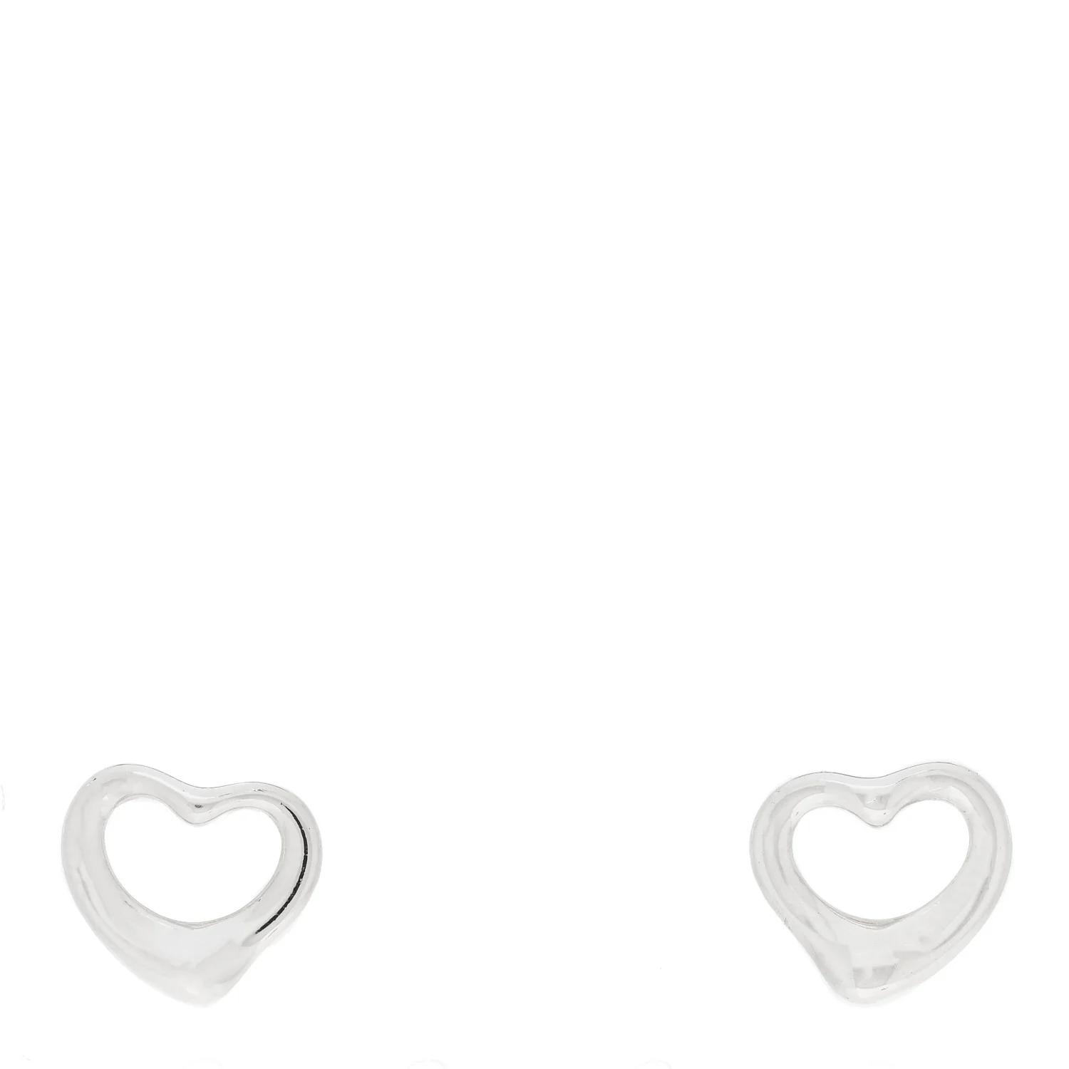 Sterling Silver 11mm Elsa Peretti Open Heart Earrings