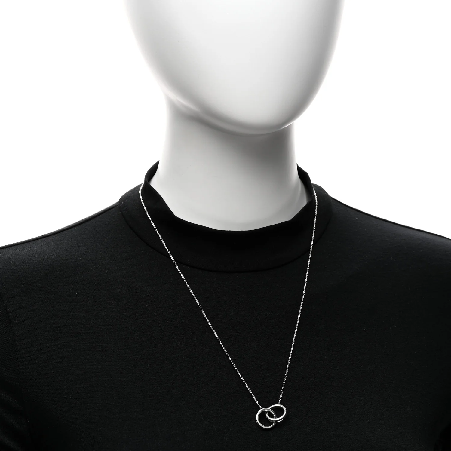 Sterling Silver 1837 Interlocking Circles Pendant Necklace - Image 2