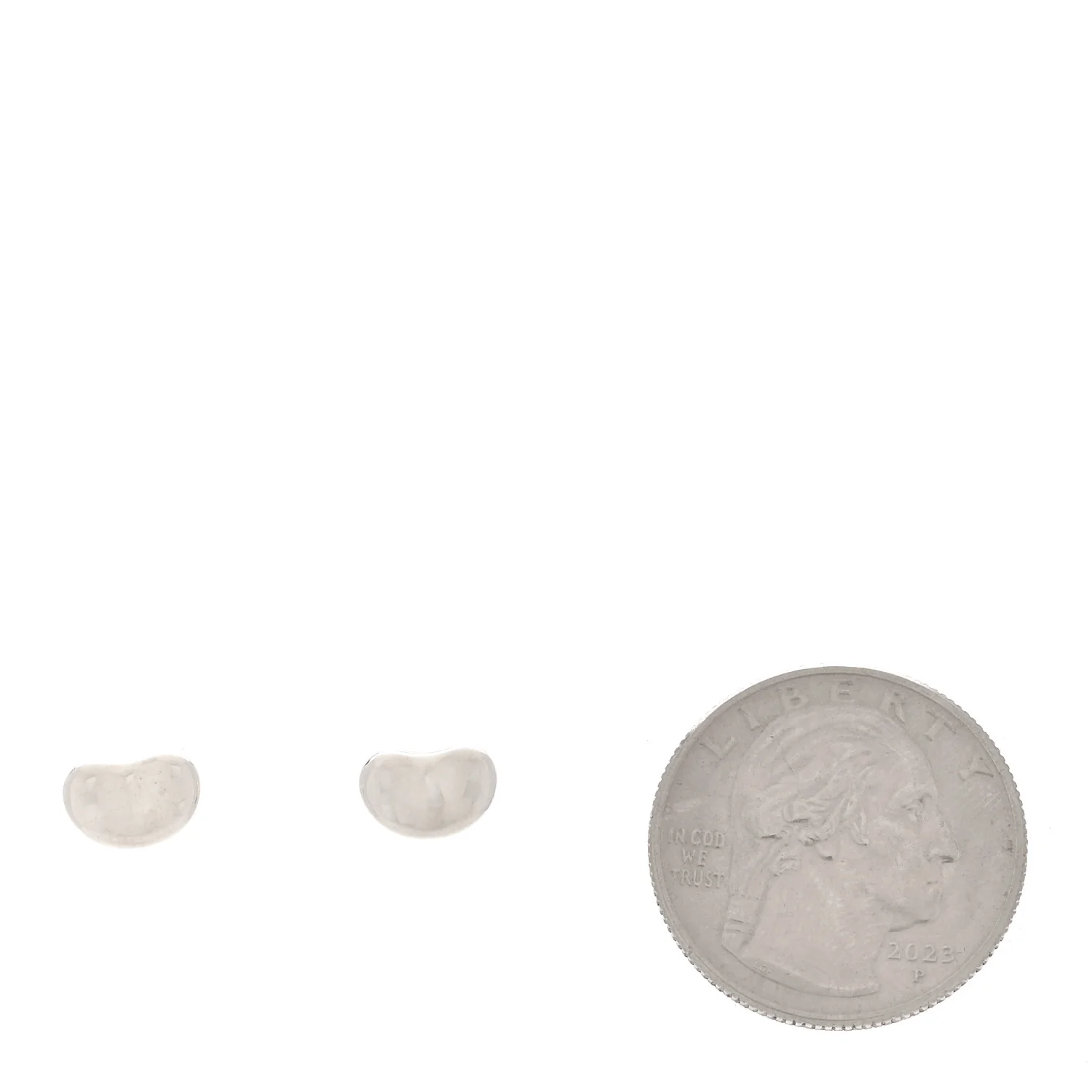 Sterling Silver 9mm Elsa Peretti Bean Earrings - Image 2
