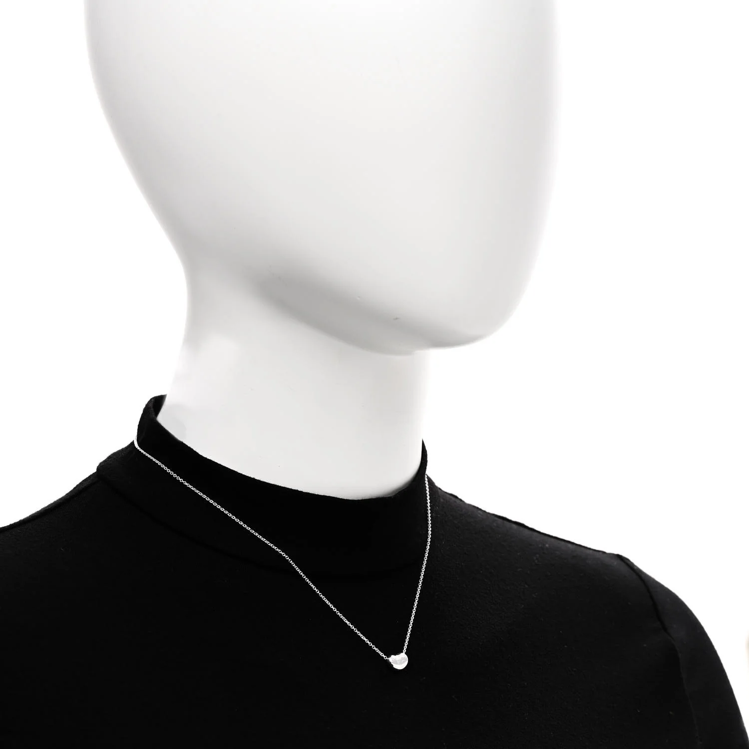 Sterling Silver 9mm Elsa Peretti Bean Pendant Necklace - Image 2