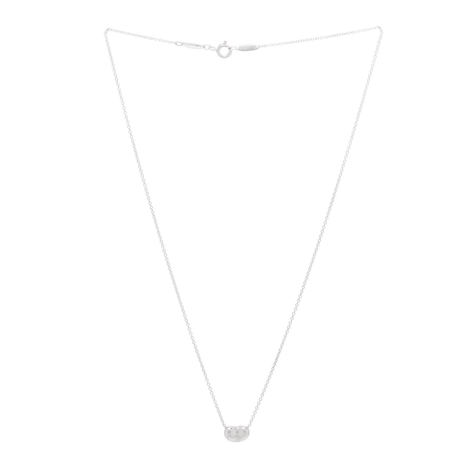 Sterling Silver 9mm Elsa Peretti Bean Pendant Necklace - Image 3