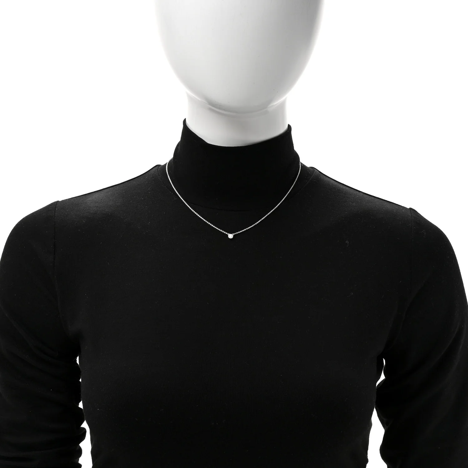 Sterling Silver Diamond .07ct Elsa Peretti Diamonds by the Yard Pendant Necklace - Image 2