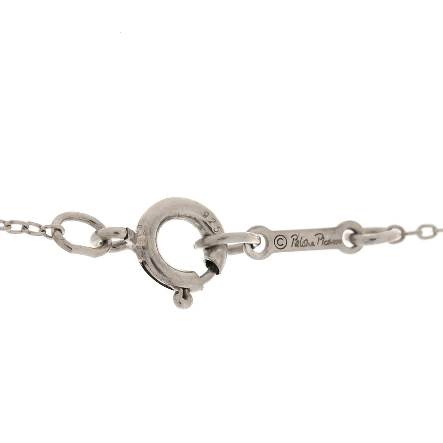 Sterling Silver Diamond Paloma Picasso Modern Heart Necklace - Image 4