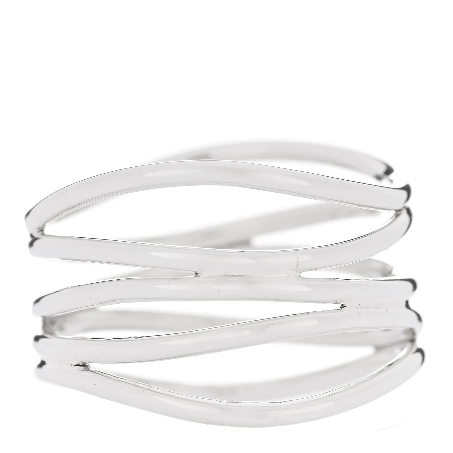 Sterling Silver Elsa Peretti 5 Row Wave Ring 48 4.5