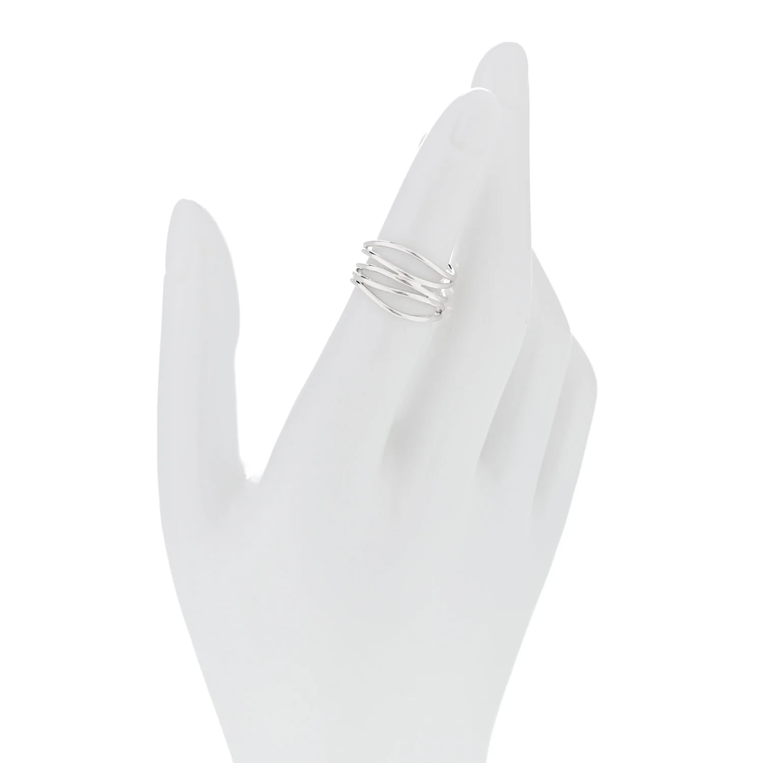Sterling Silver Elsa Peretti 5 Row Wave Ring 48 4.5 - Image 2